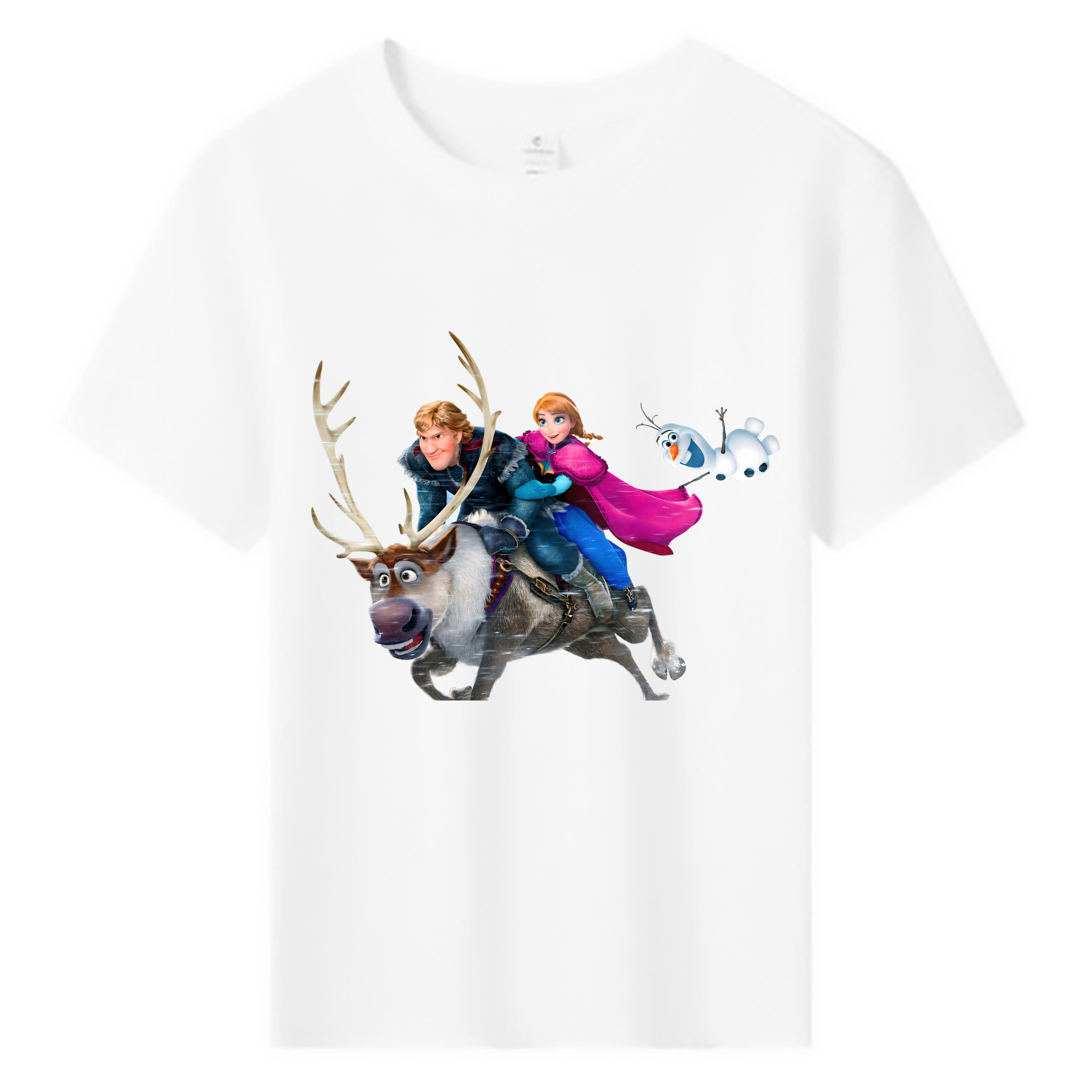 （画像用） アナと雪の女王 アンナ エルサ Frozen Anna Elsa 綿100％キッズTシャツ（フロントプリント）