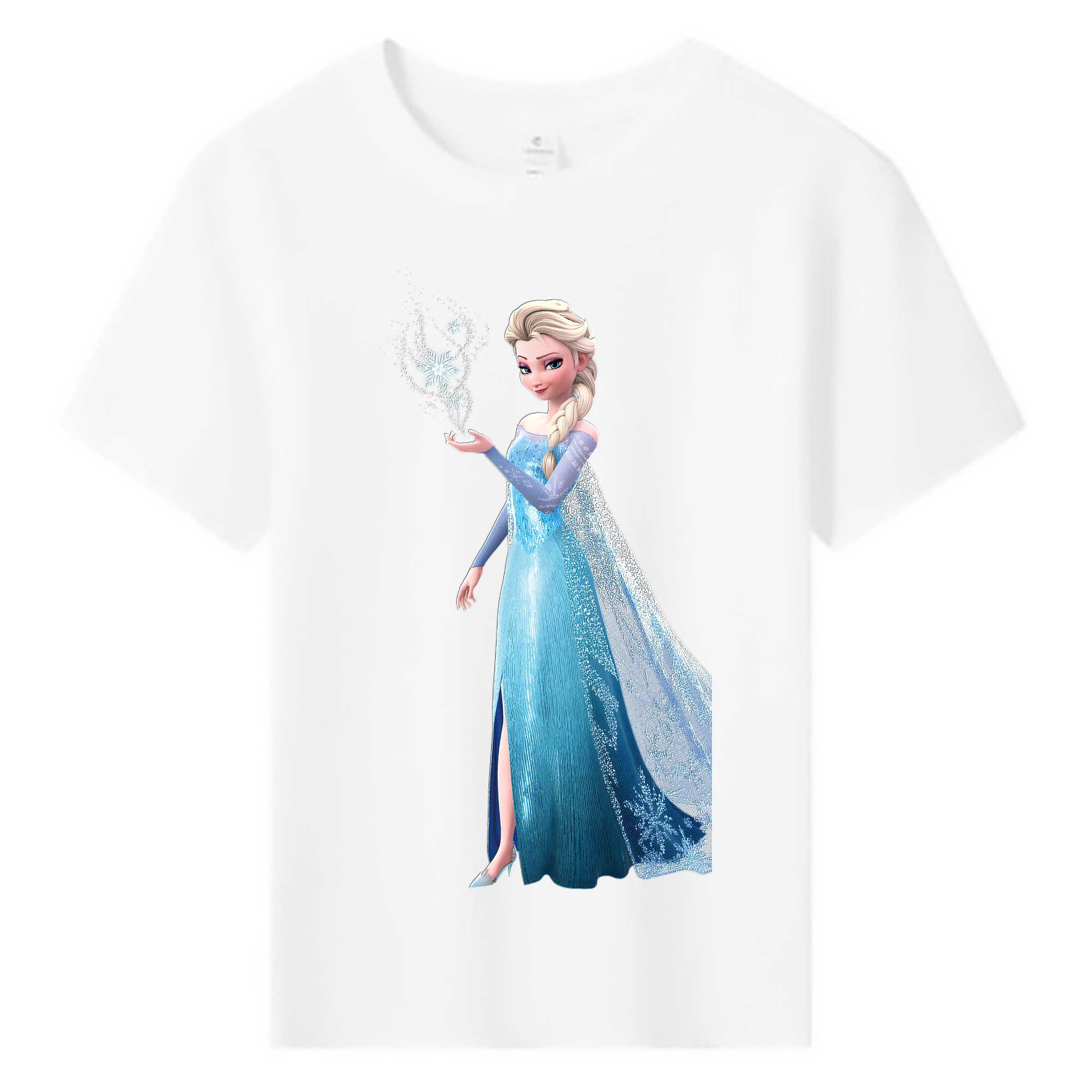 （画像用） アナと雪の女王 アンナ エルサ Frozen Anna Elsa 綿100％キッズTシャツ（フロントプリント）
