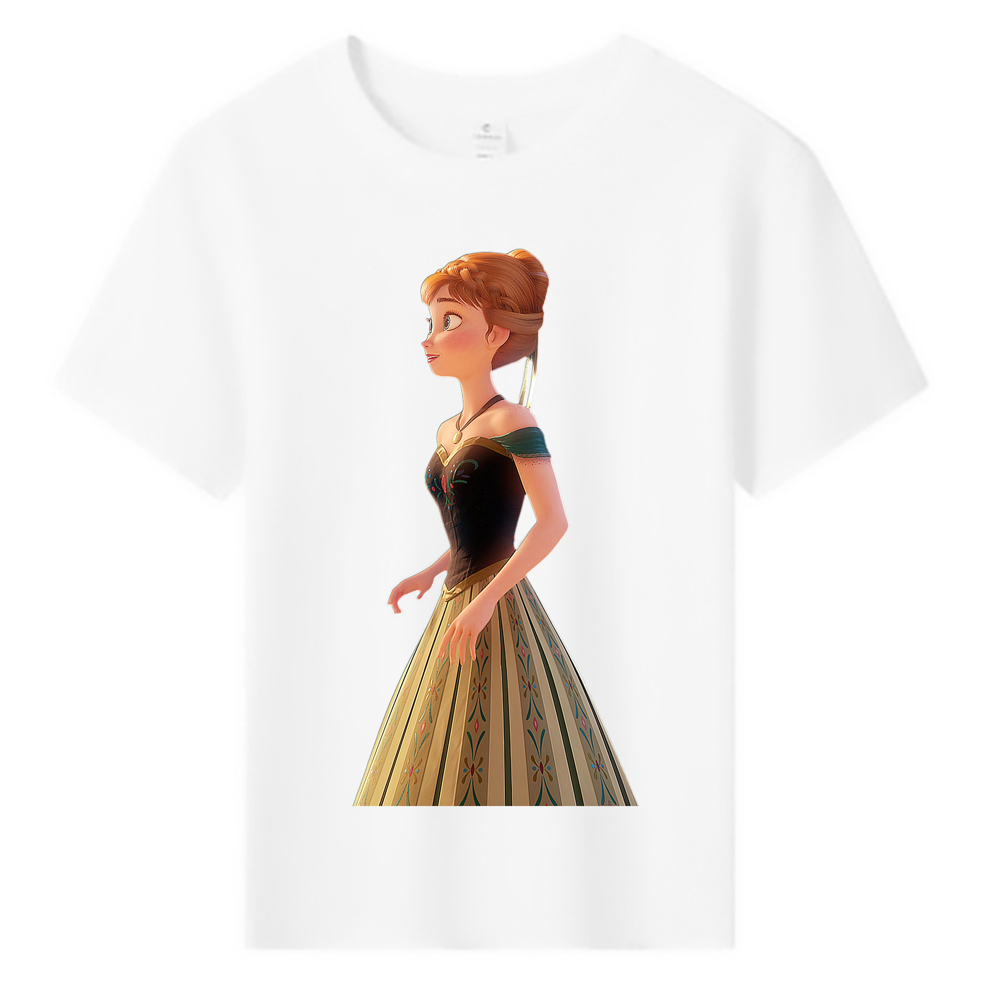 （画像用） アナと雪の女王 アンナ エルサ Frozen Anna Elsa 綿100％キッズTシャツ（フロントプリント）