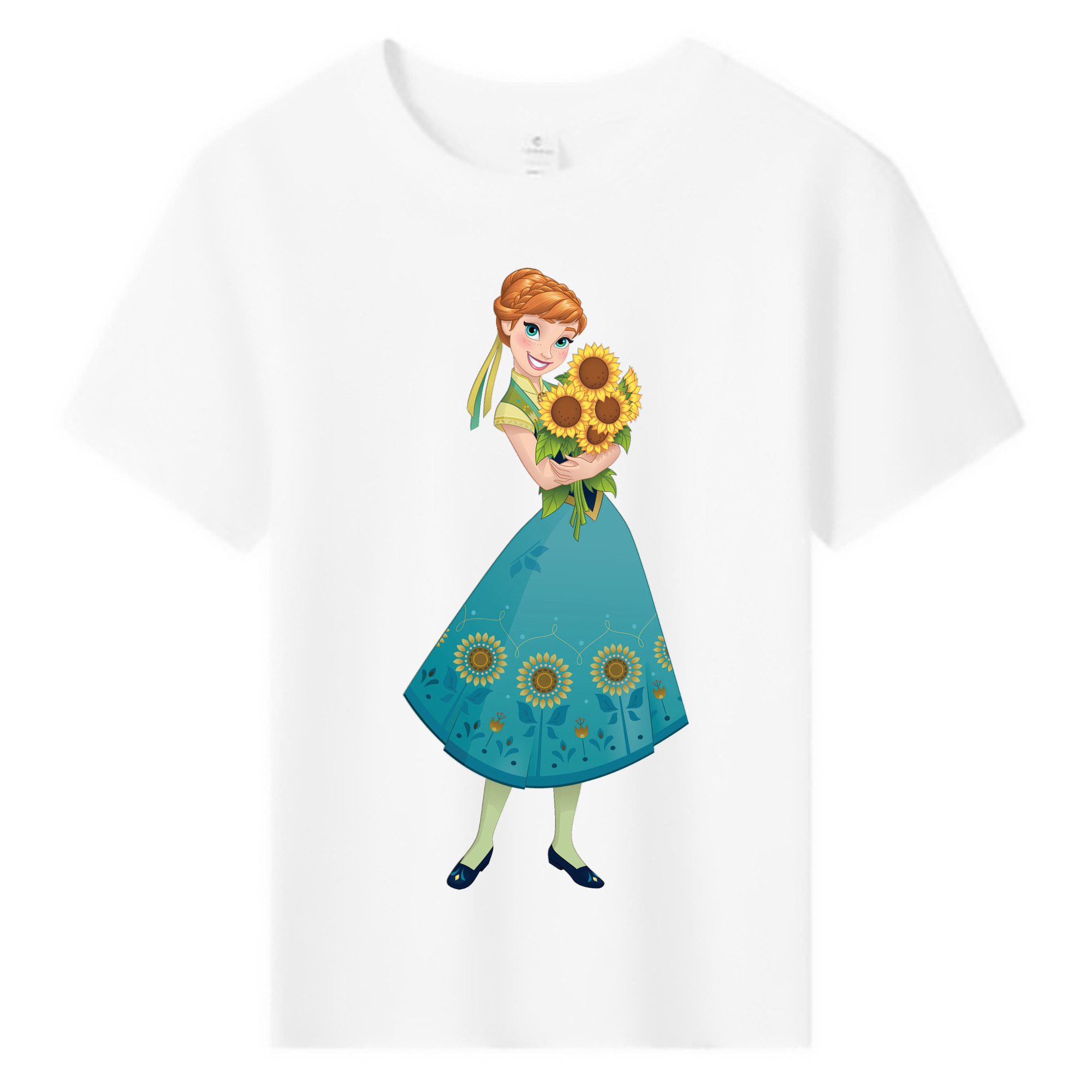 （画像用） アナと雪の女王 アンナ エルサ Frozen Anna Elsa 綿100％キッズTシャツ（フロントプリント）