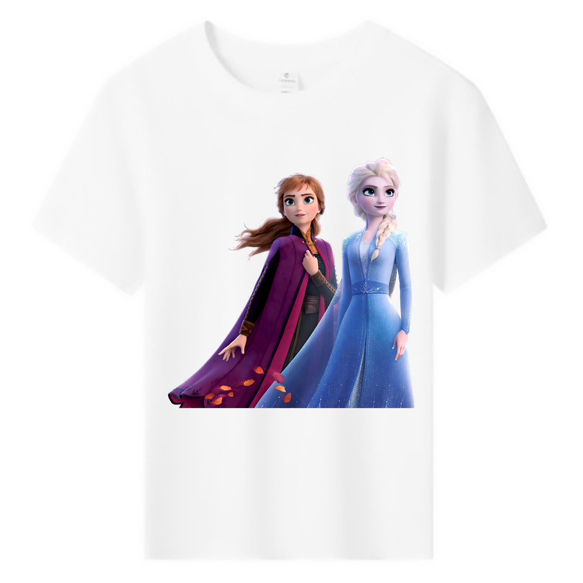 （画像用） アナと雪の女王 アンナ エルサ Frozen Anna Elsa 綿100％キッズTシャツ（フロントプリント）