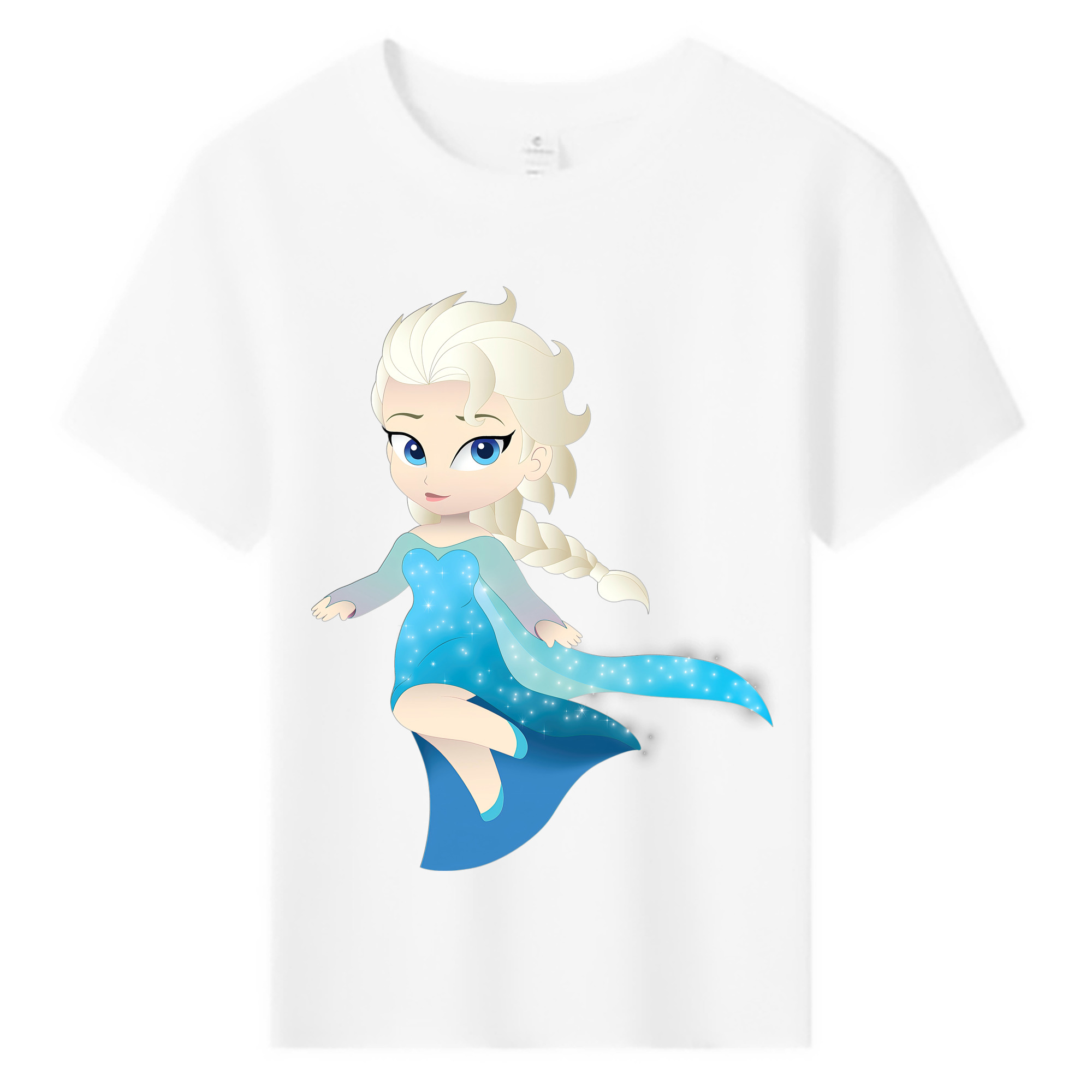 （画像用） アナと雪の女王 アンナ エルサ Frozen Anna Elsa 綿100％キッズTシャツ（フロントプリント）