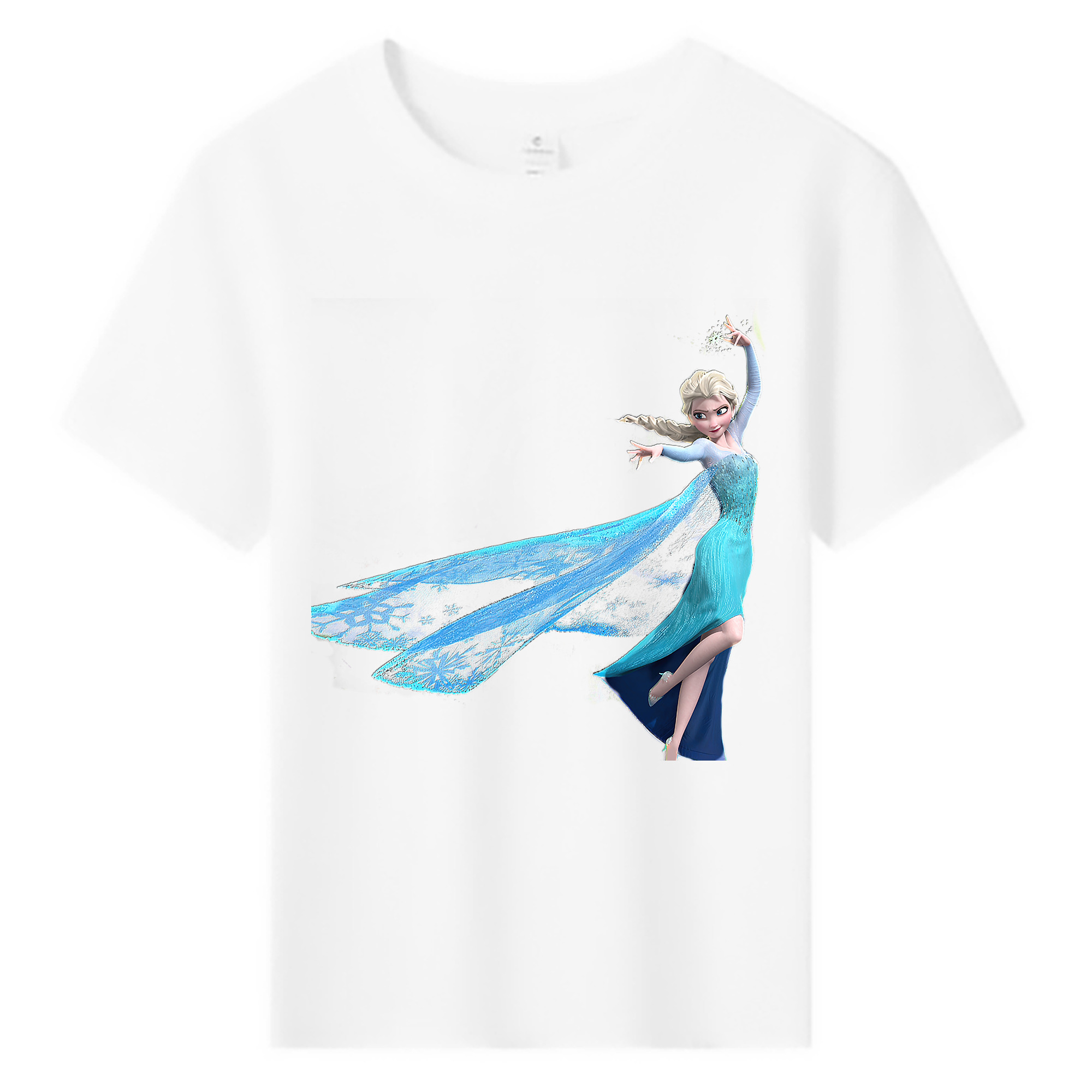 （画像用） アナと雪の女王 アンナ エルサ Frozen Anna Elsa 綿100％キッズTシャツ（フロントプリント）