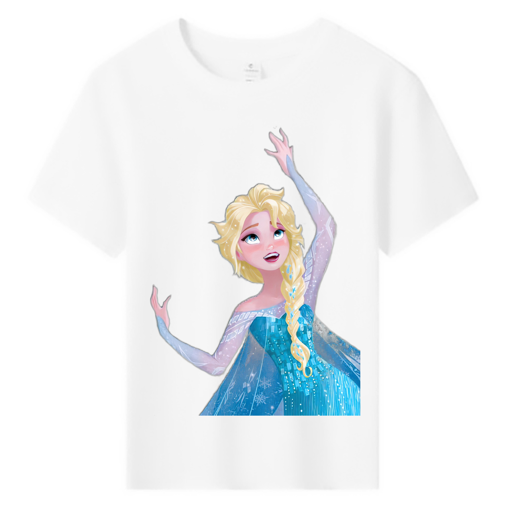 （画像用） アナと雪の女王 アンナ エルサ Frozen Anna Elsa 綿100％キッズTシャツ（フロントプリント）