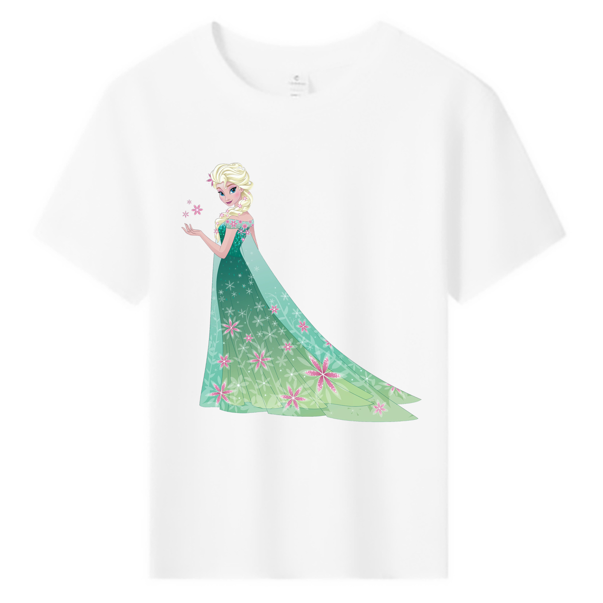 （画像用） アナと雪の女王 アンナ エルサ Frozen Anna Elsa 綿100％キッズTシャツ（フロントプリント）