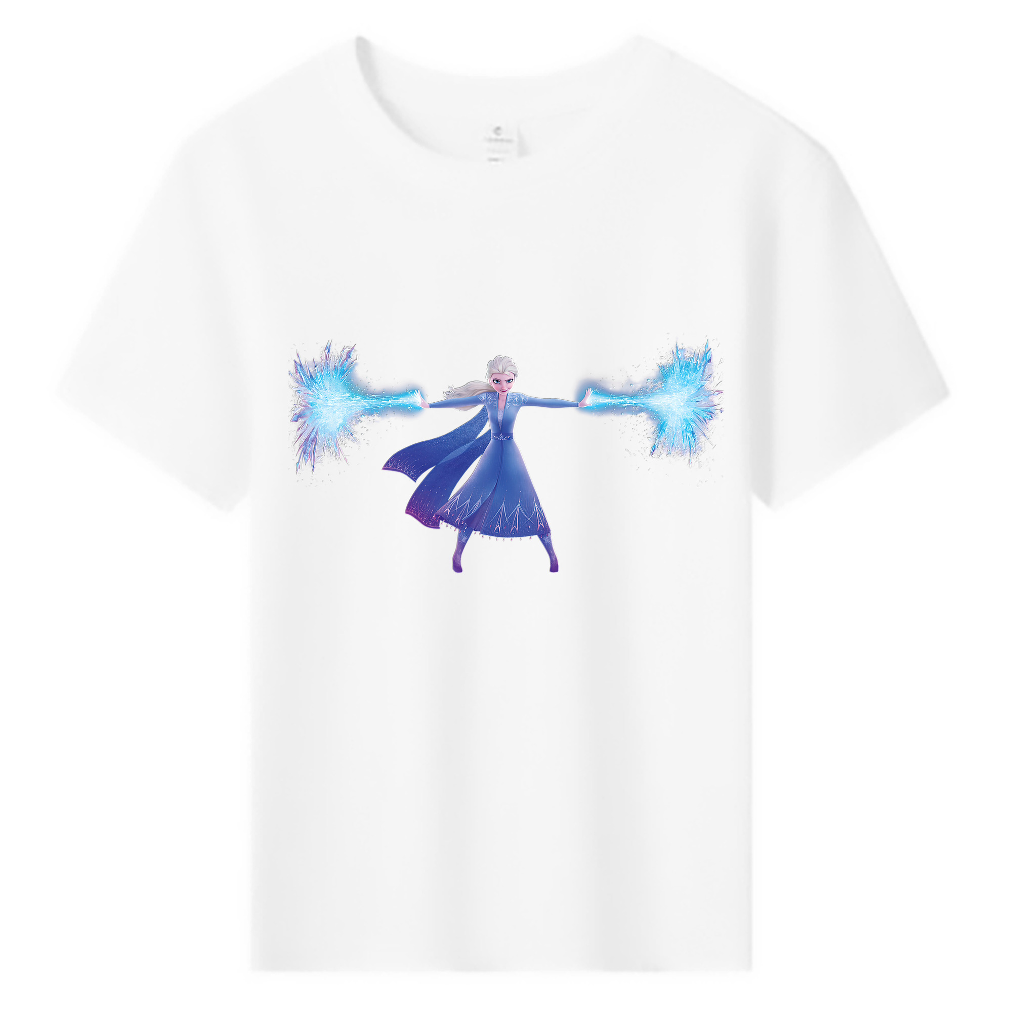 （画像用） アナと雪の女王 アンナ エルサ Frozen Anna Elsa 綿100％キッズTシャツ（フロントプリント）