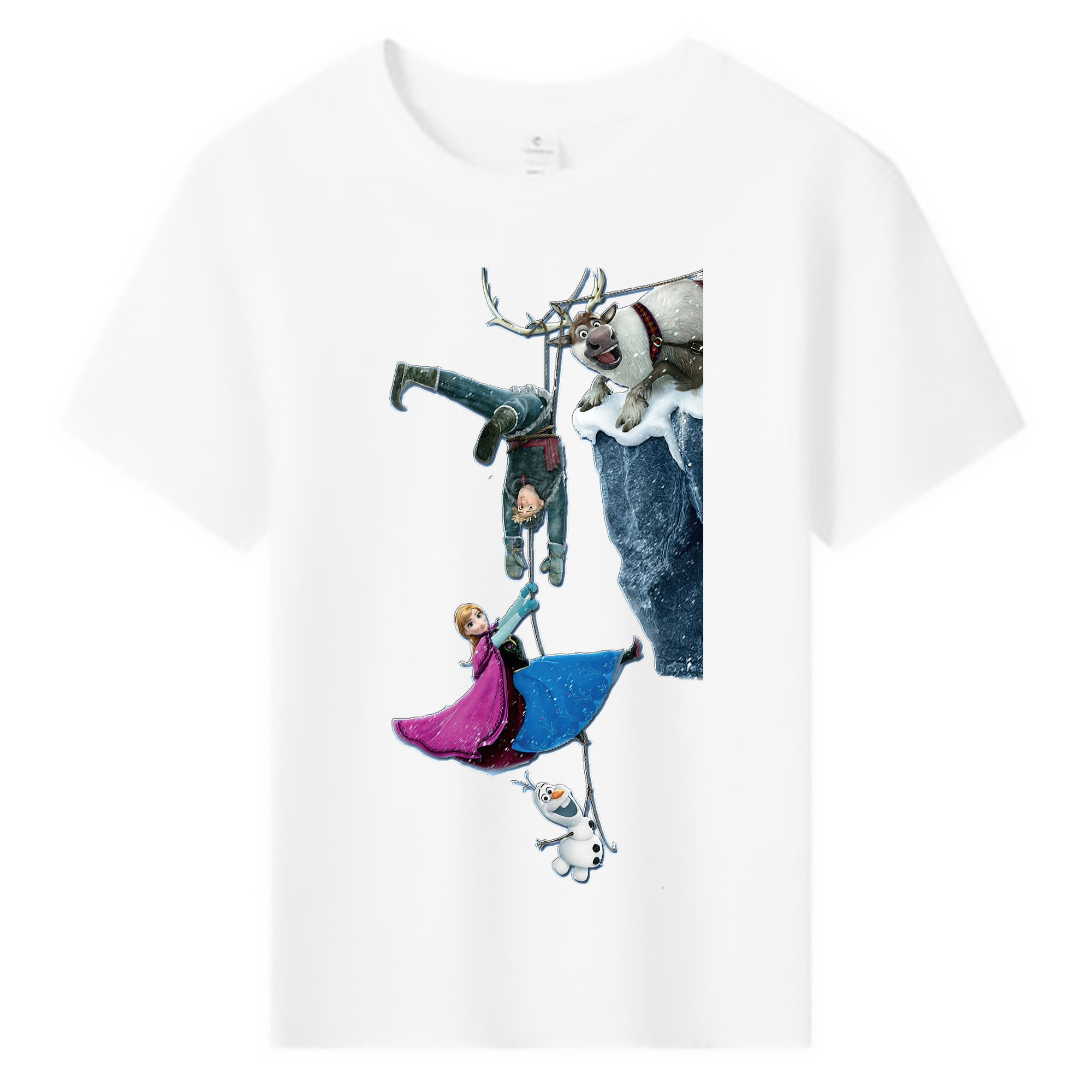 （画像用） アナと雪の女王 アンナ エルサ Frozen Anna Elsa 綿100％キッズTシャツ（フロントプリント）