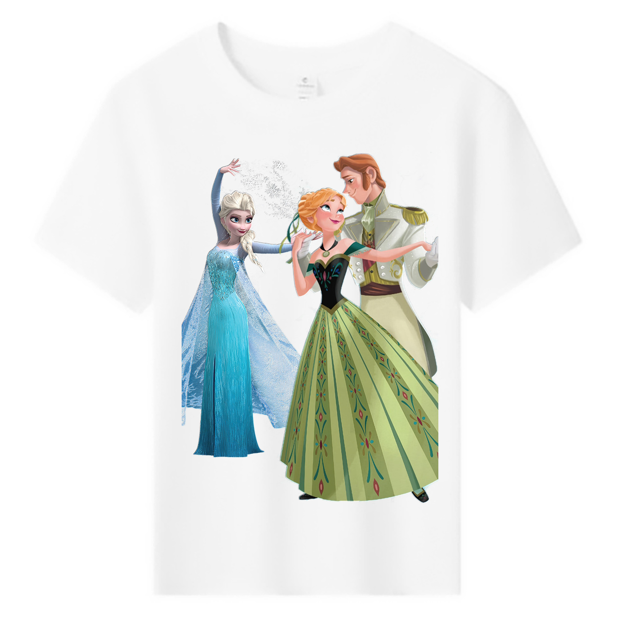 （画像用） アナと雪の女王 アンナ エルサ Frozen Anna Elsa 綿100％キッズTシャツ（フロントプリント）