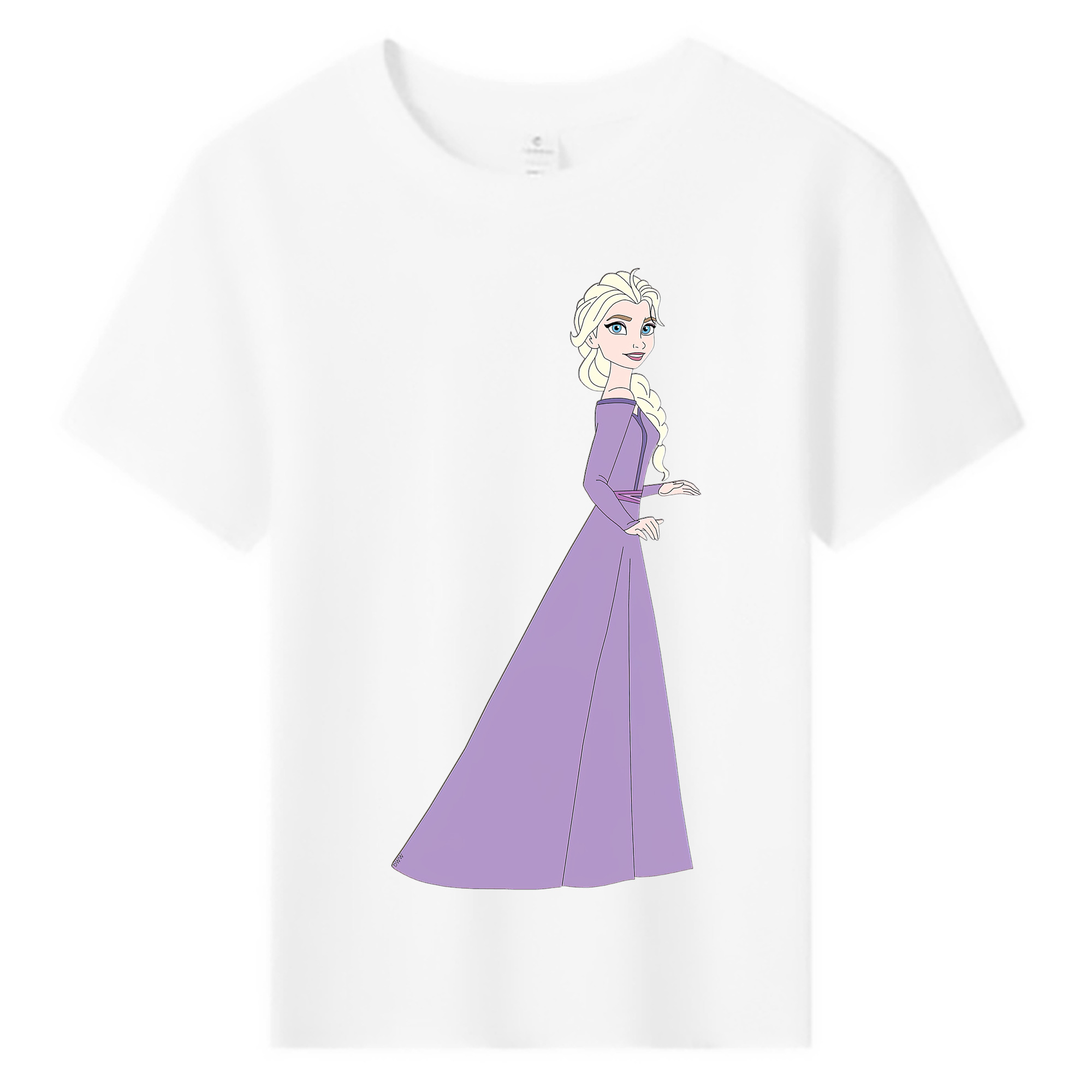 （画像用） アナと雪の女王 アンナ エルサ Frozen Anna Elsa 綿100％キッズTシャツ（フロントプリント）