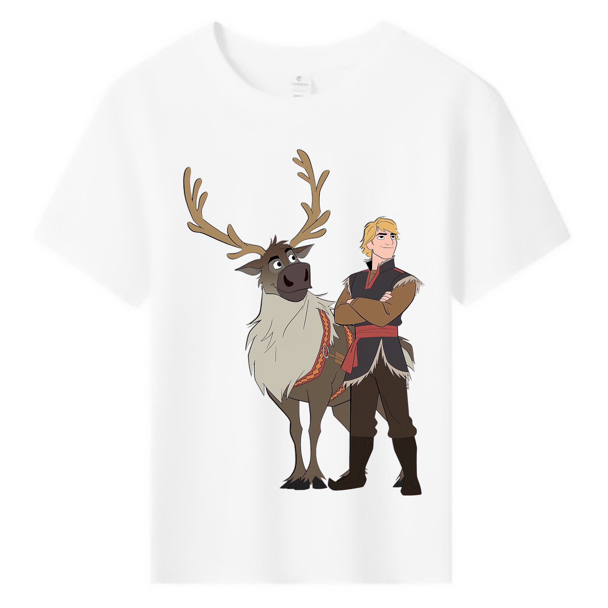 （画像用） アナと雪の女王 アンナ エルサ Frozen Anna Elsa 綿100％キッズTシャツ（フロントプリント）