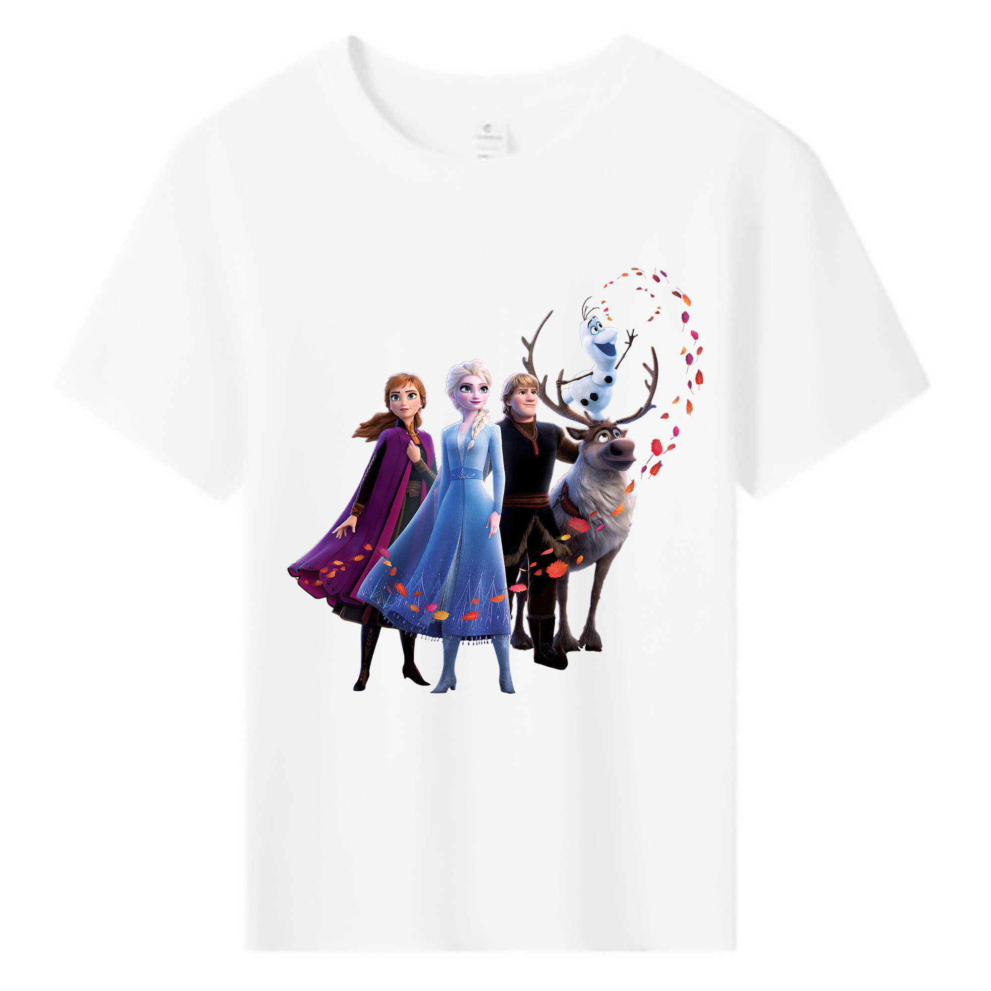 （画像用） アナと雪の女王 アンナ エルサ Frozen Anna Elsa 綿100％キッズTシャツ（フロントプリント）
