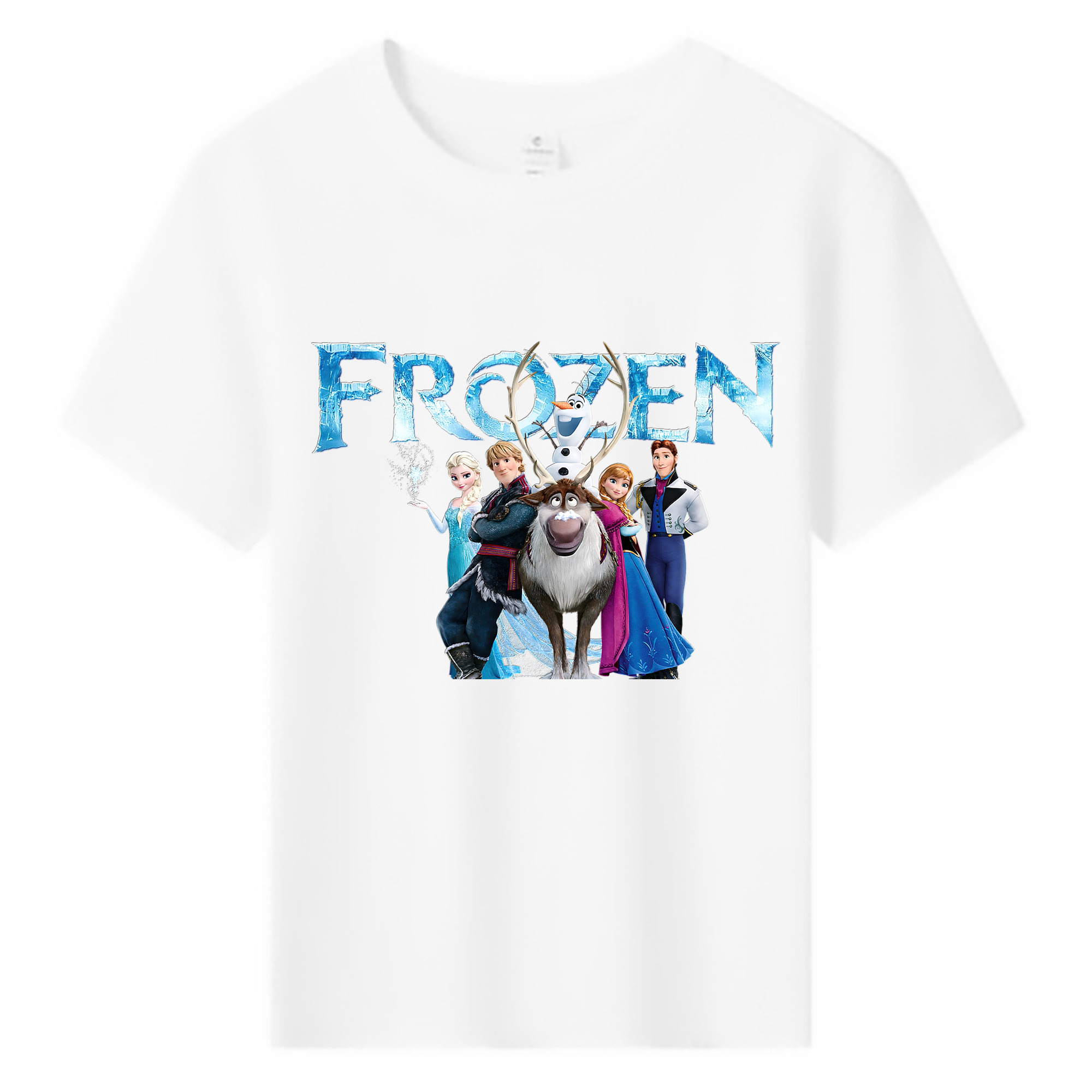 （画像用） アナと雪の女王 アンナ エルサ Frozen Anna Elsa 綿100％キッズTシャツ（フロントプリント）