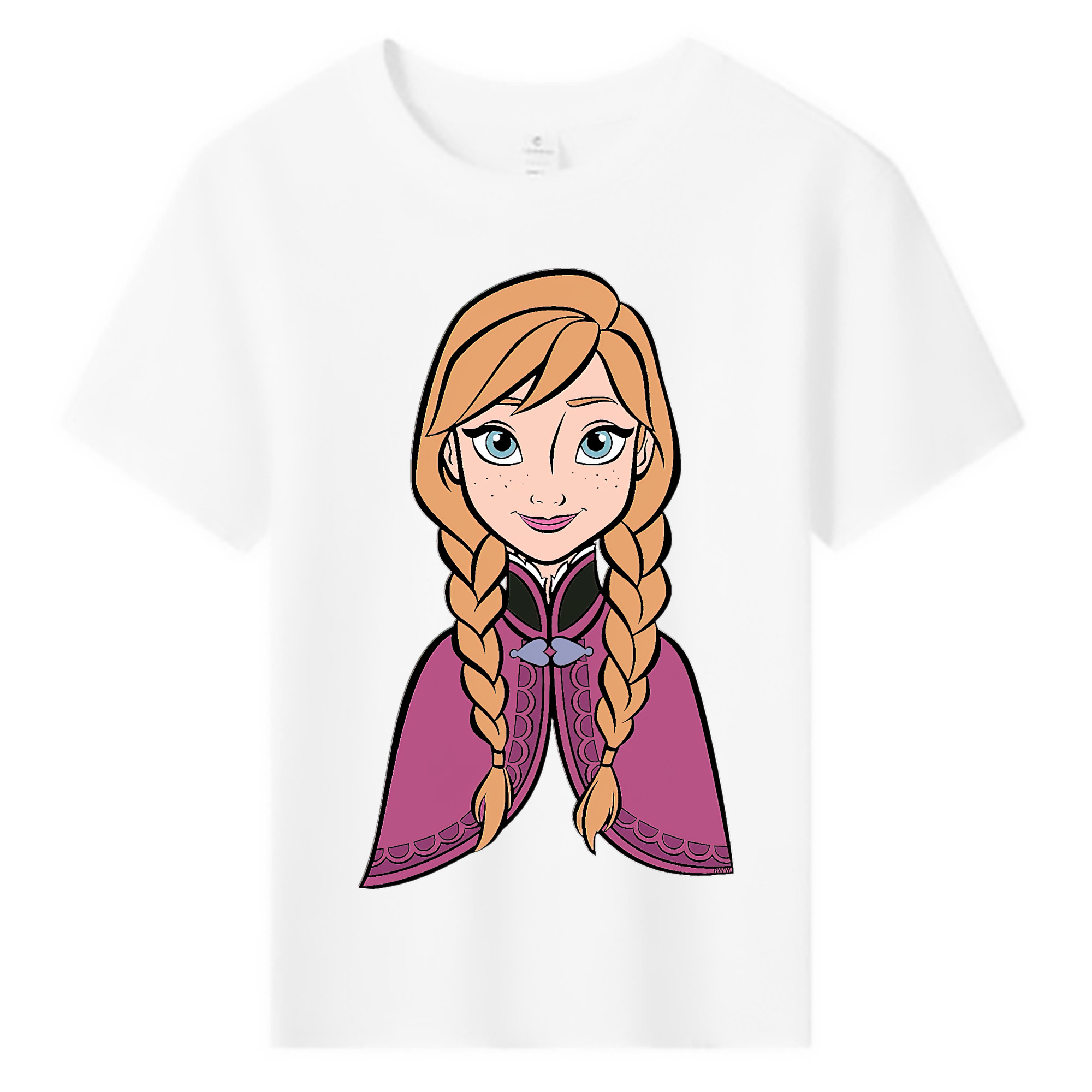 （画像用） アナと雪の女王 アンナ エルサ Frozen Anna Elsa 綿100％キッズTシャツ（フロントプリント）
