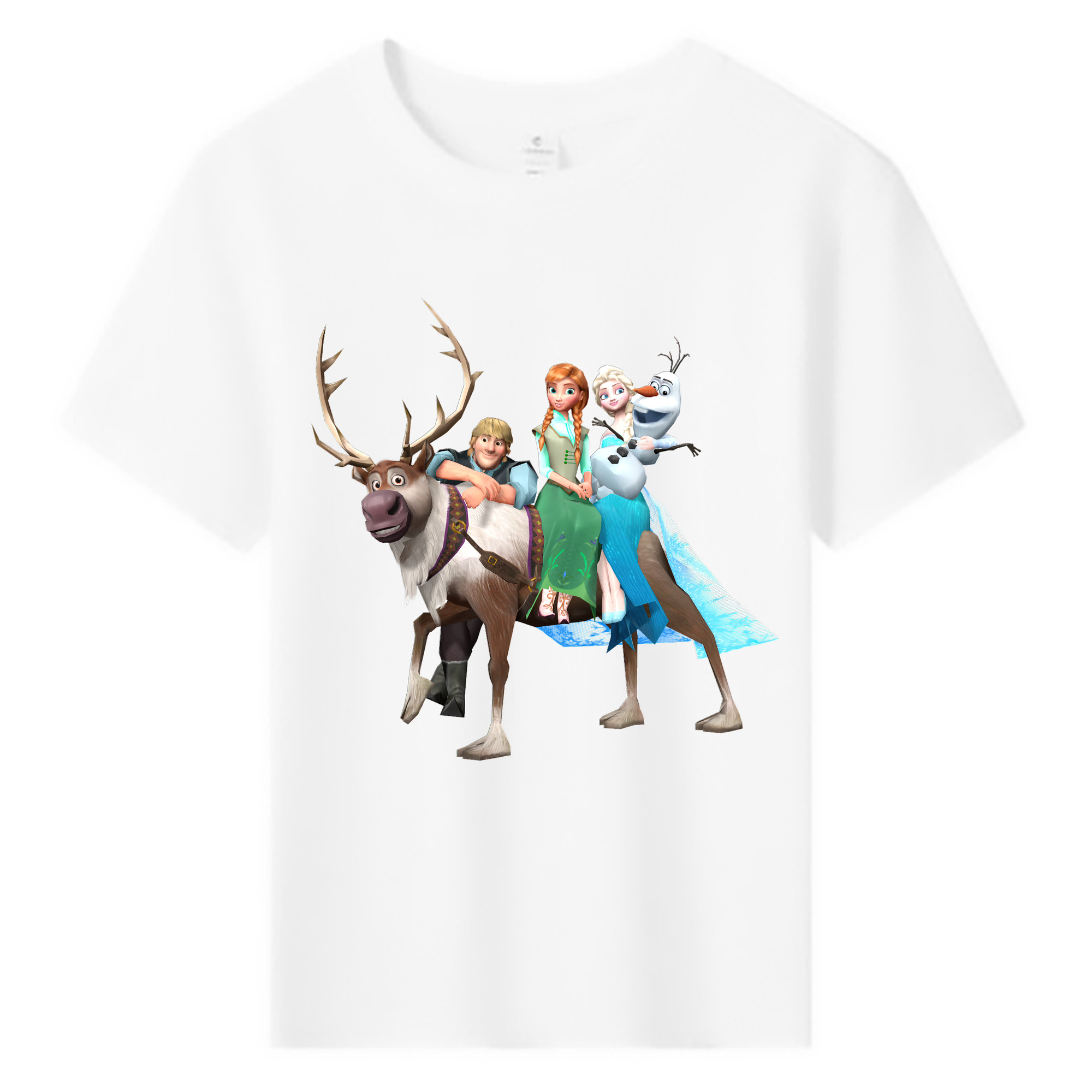 （画像用） アナと雪の女王 アンナ エルサ Frozen Anna Elsa 綿100％キッズTシャツ（フロントプリント）