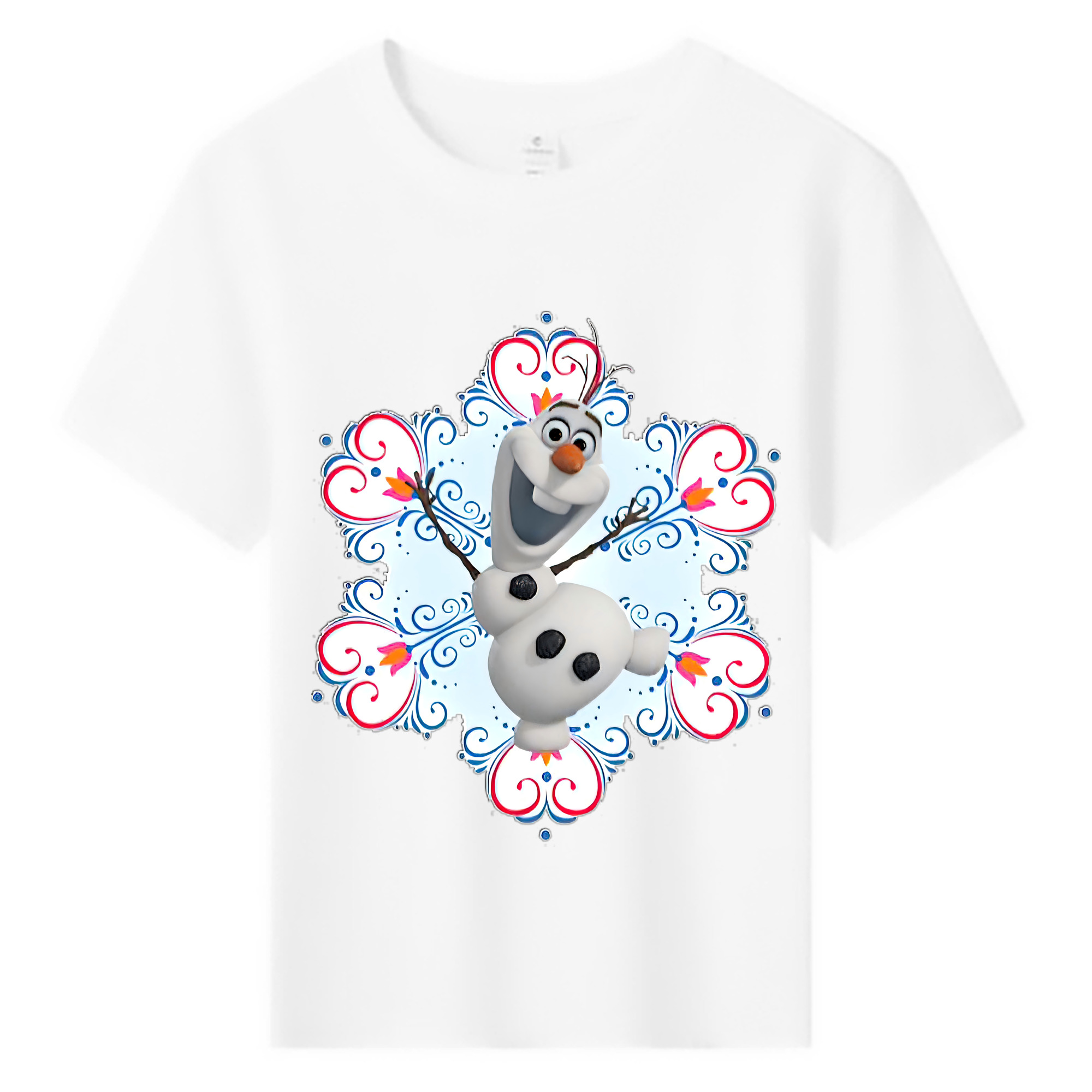 （画像用） アナと雪の女王 アンナ エルサ Frozen Anna Elsa 綿100％キッズTシャツ（フロントプリント）