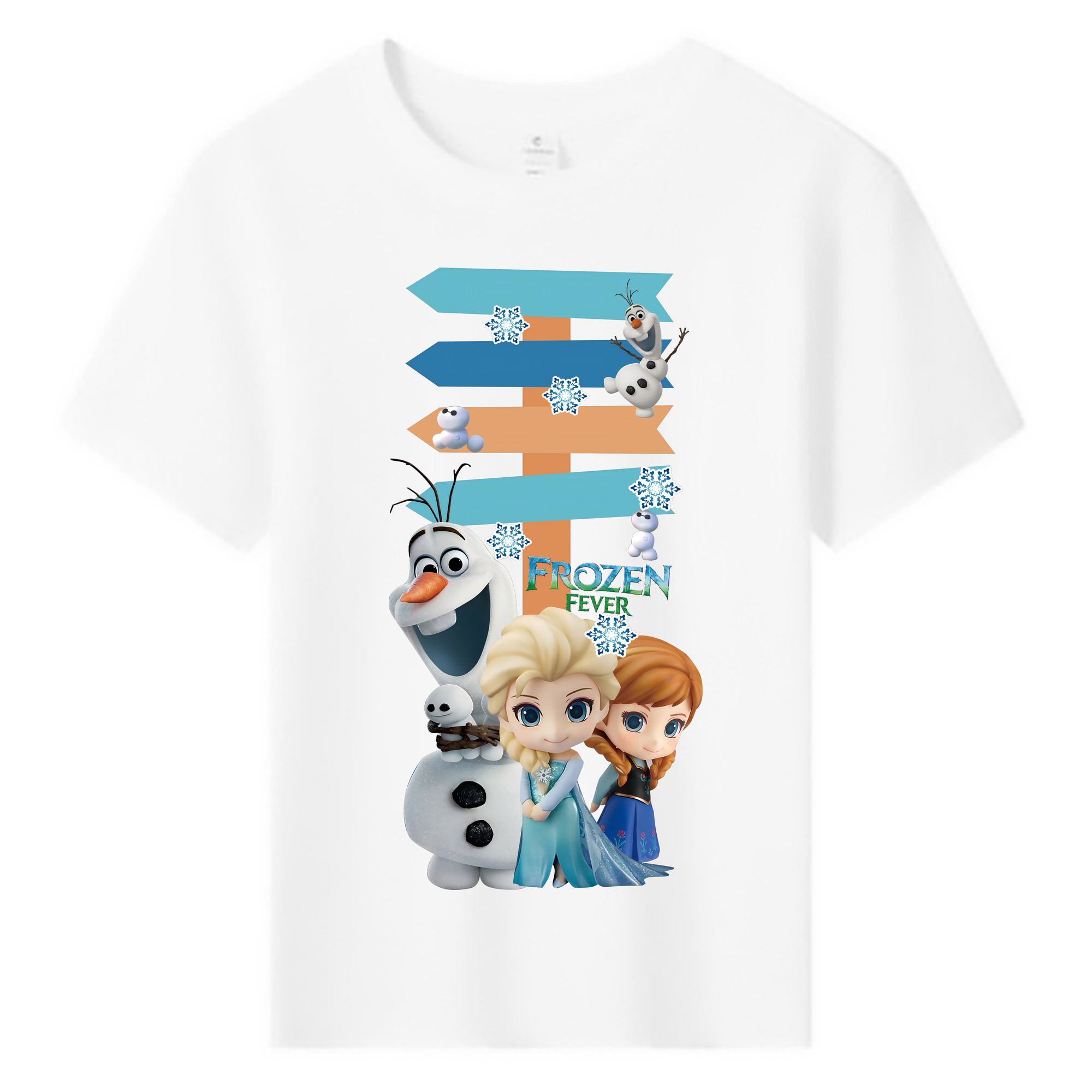 （画像用） アナと雪の女王 アンナ エルサ Frozen Anna Elsa 綿100％キッズTシャツ（フロントプリント）