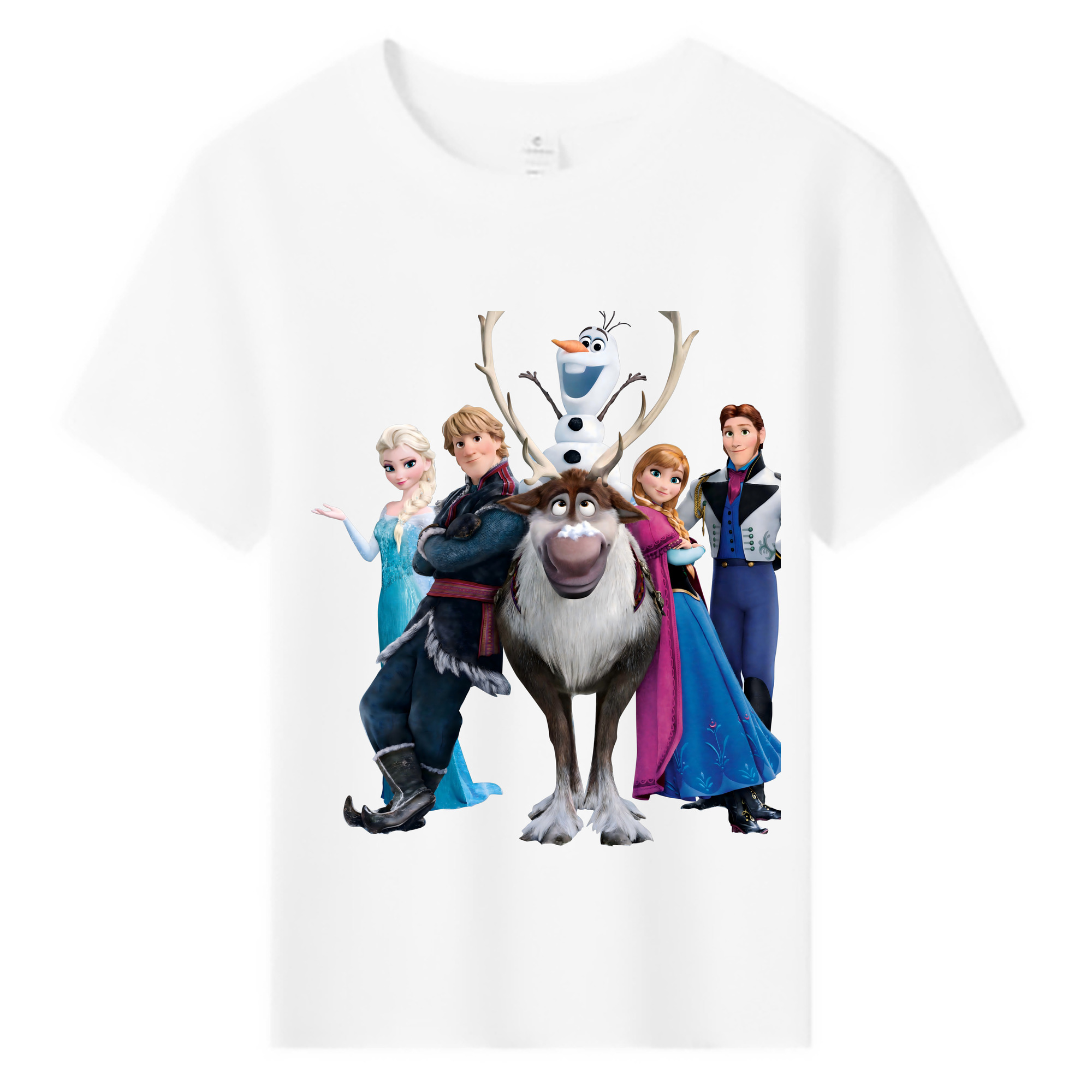 （画像用） アナと雪の女王 アンナ エルサ Frozen Anna Elsa 綿100％キッズTシャツ（フロントプリント）