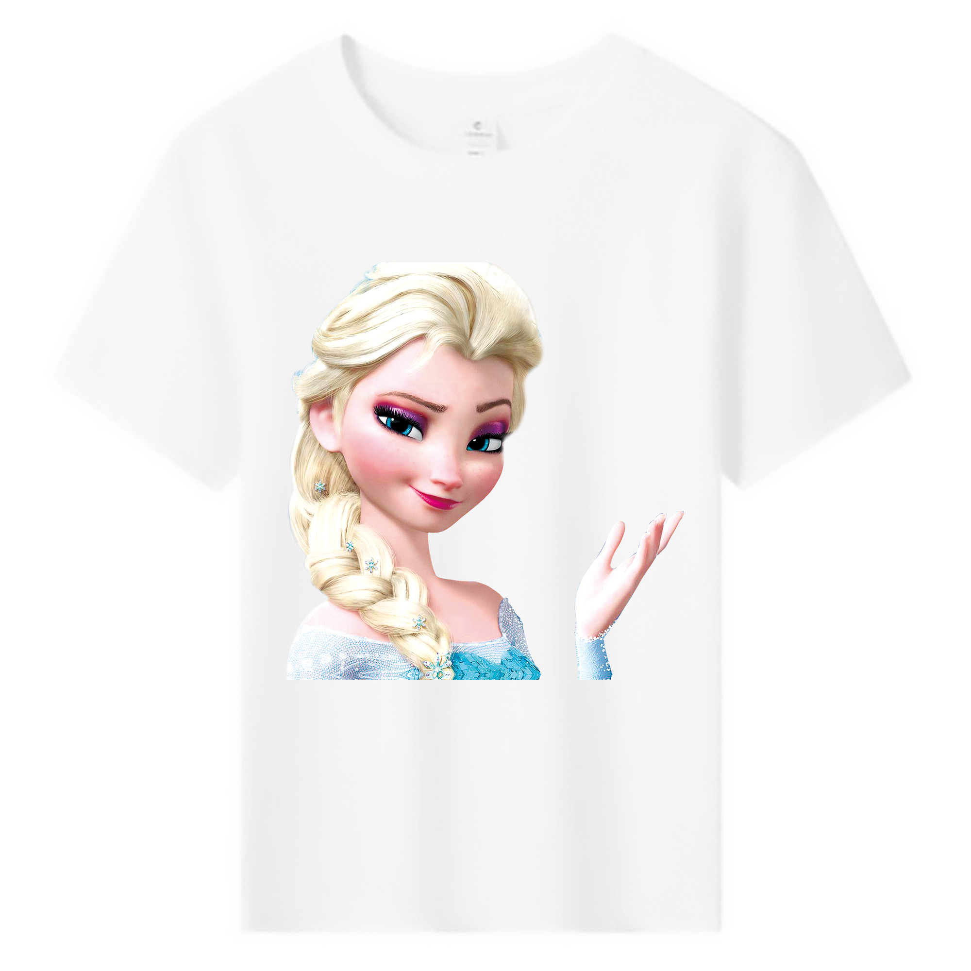 （画像用） アナと雪の女王 アンナ エルサ Frozen Anna Elsa 綿100％キッズTシャツ（フロントプリント）