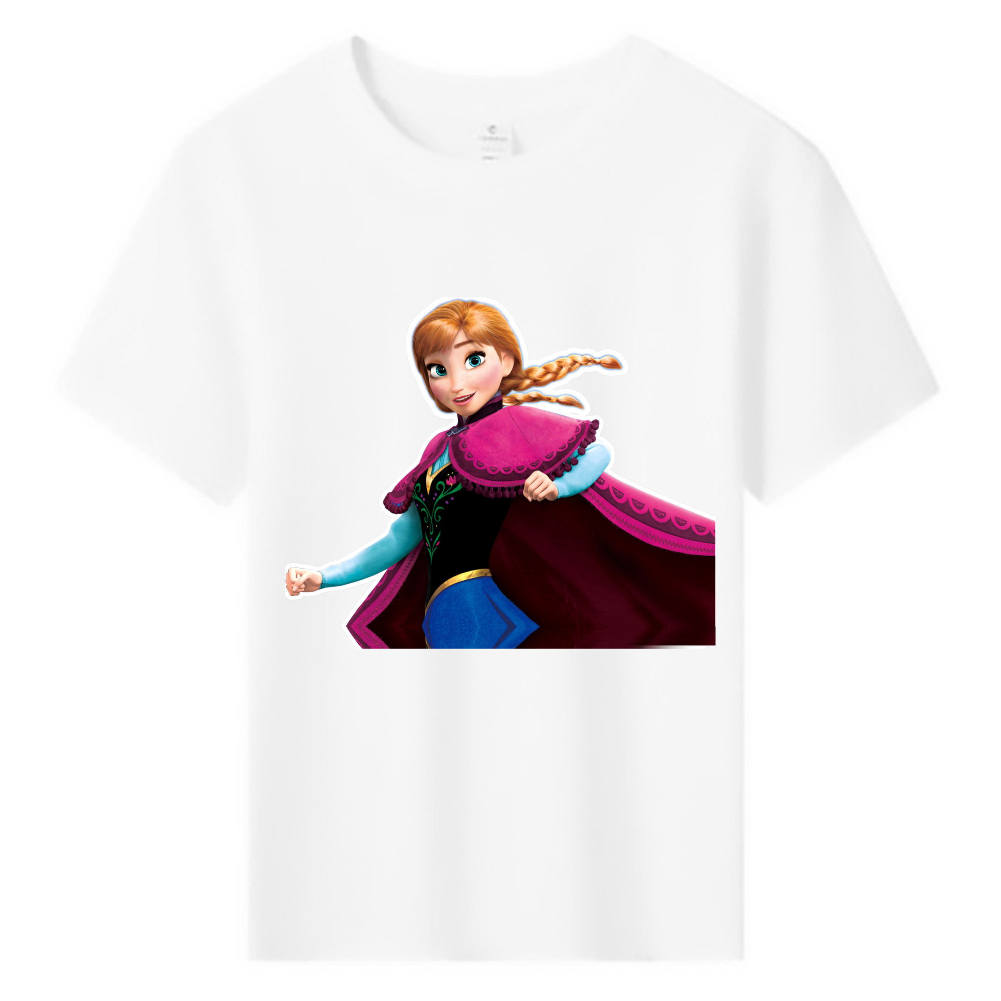 （画像用） アナと雪の女王 アンナ エルサ Frozen Anna Elsa 綿100％キッズTシャツ（フロントプリント）
