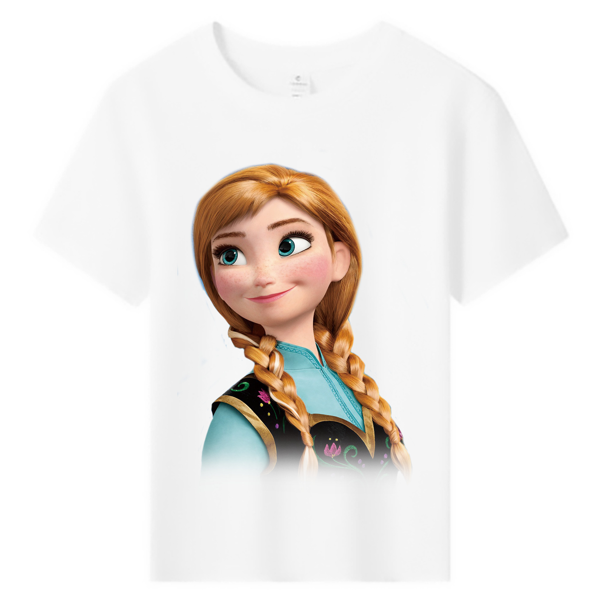 （画像用） アナと雪の女王 アンナ エルサ Frozen Anna Elsa 綿100％キッズTシャツ（フロントプリント）
