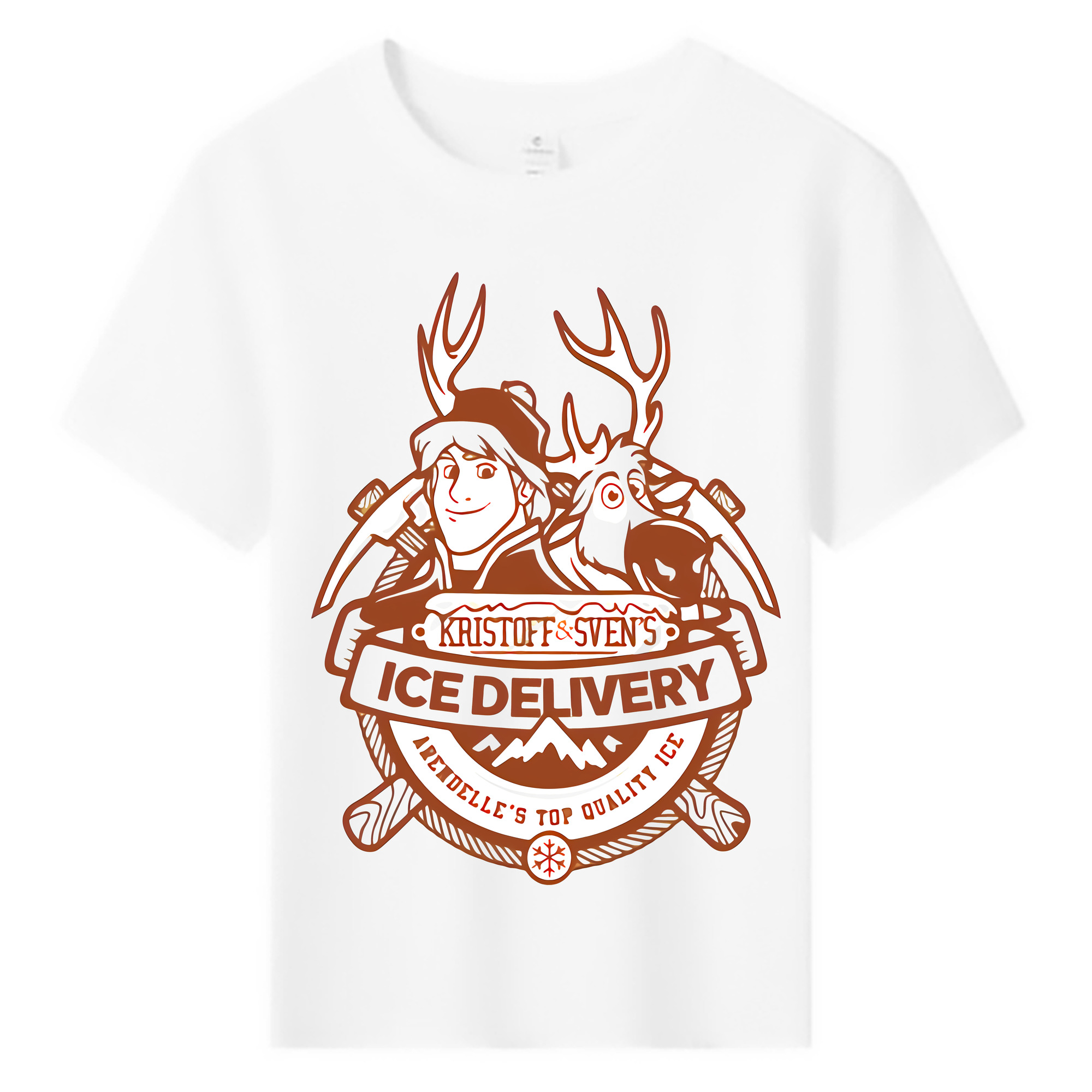 （画像用） アナと雪の女王 アンナ エルサ Frozen Anna Elsa 綿100％キッズTシャツ（フロントプリント）