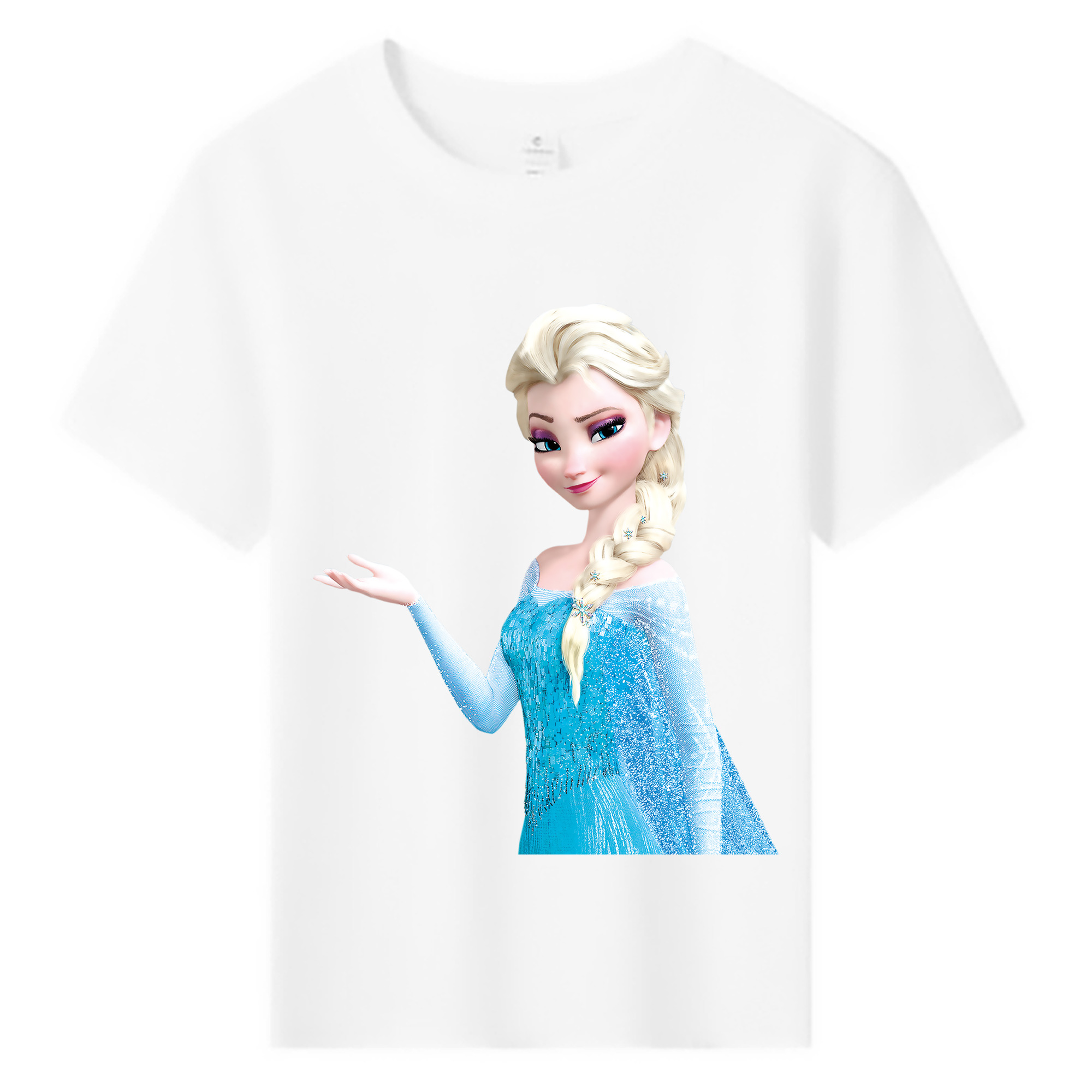 （画像用） アナと雪の女王 アンナ エルサ Frozen Anna Elsa 綿100％キッズTシャツ（フロントプリント）