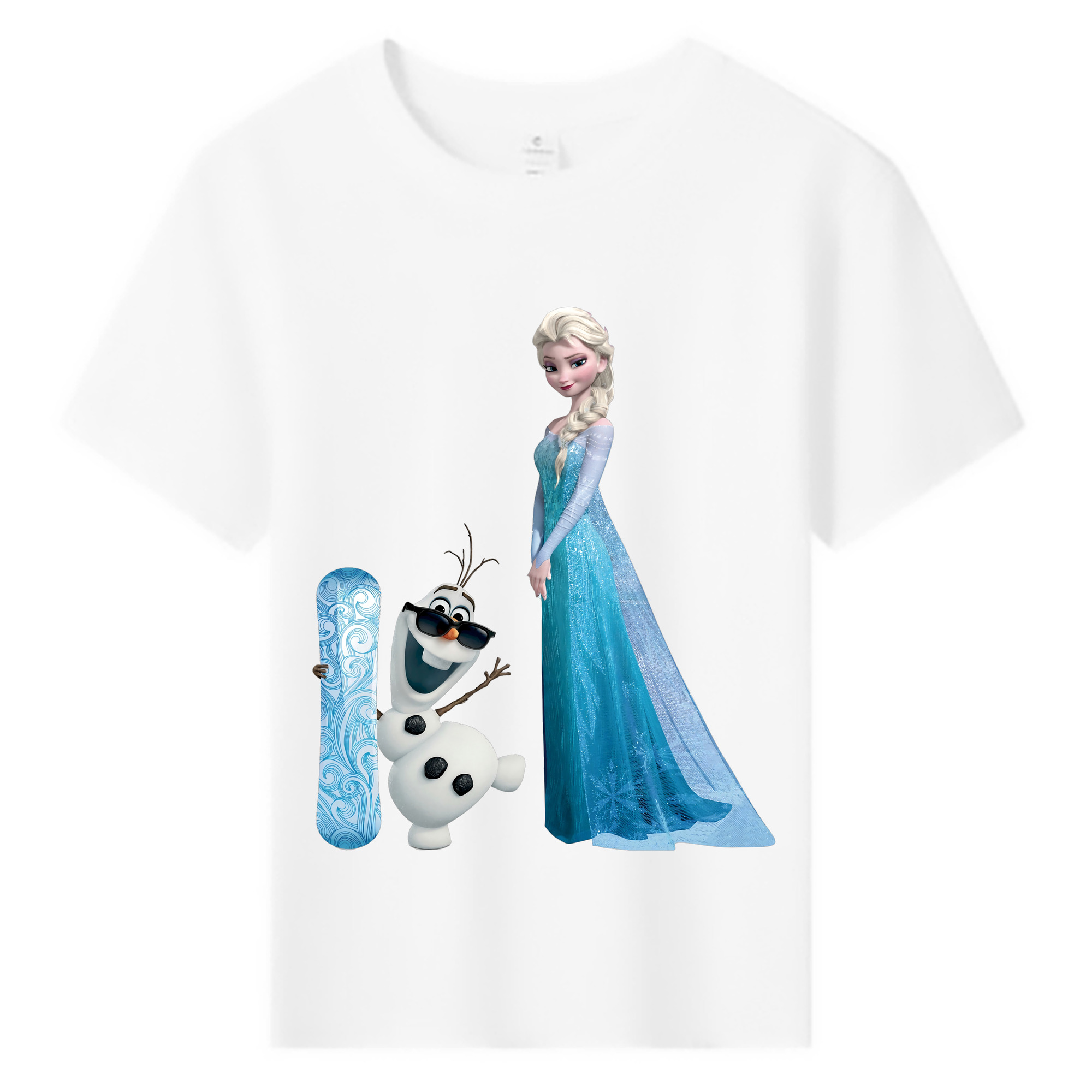 （画像用） アナと雪の女王 アンナ エルサ Frozen Anna Elsa 綿100％キッズTシャツ（フロントプリント）