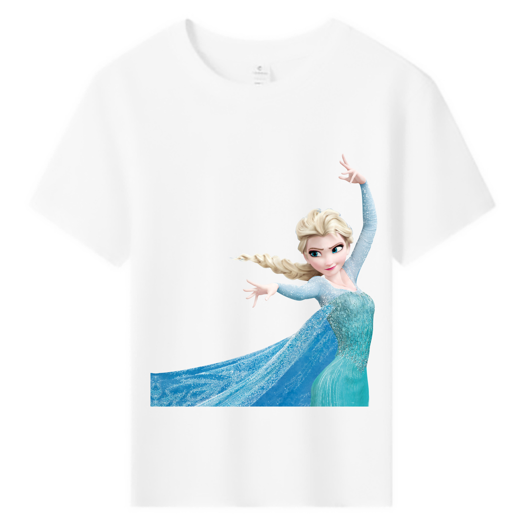 （画像用） アナと雪の女王 アンナ エルサ Frozen Anna Elsa 綿100％キッズTシャツ（フロントプリント）
