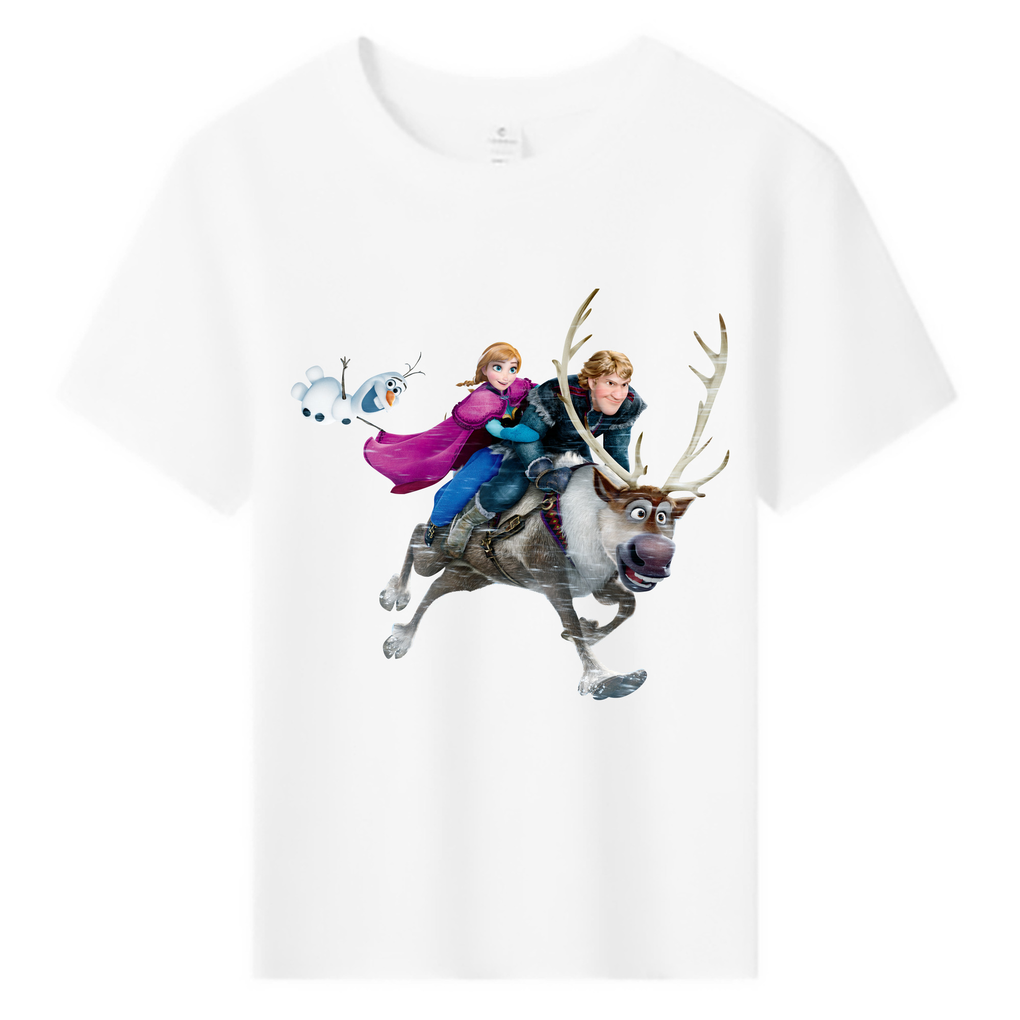 （画像用） アナと雪の女王 アンナ エルサ Frozen Anna Elsa 綿100％キッズTシャツ（フロントプリント）