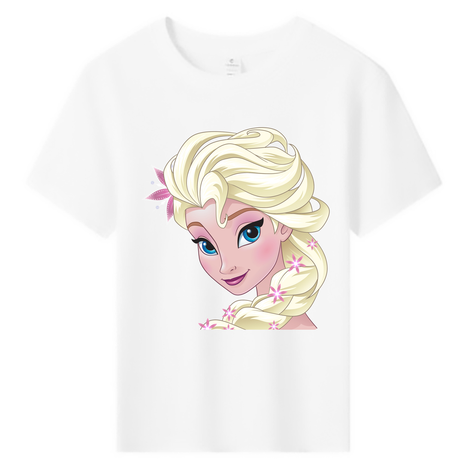（画像用） アナと雪の女王 アンナ エルサ Frozen Anna Elsa 綿100％キッズTシャツ（フロントプリント）