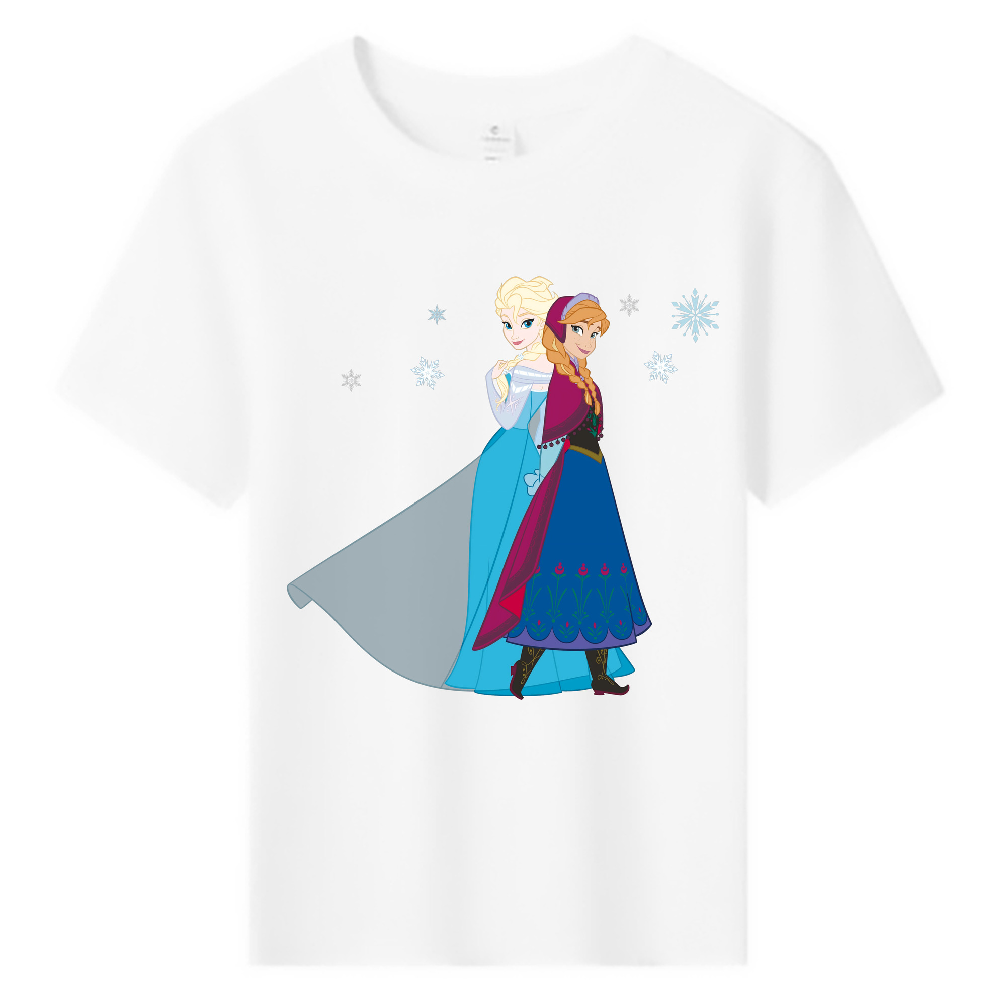 （画像用） アナと雪の女王 アンナ エルサ Frozen Anna Elsa 綿100％キッズTシャツ（フロントプリント）