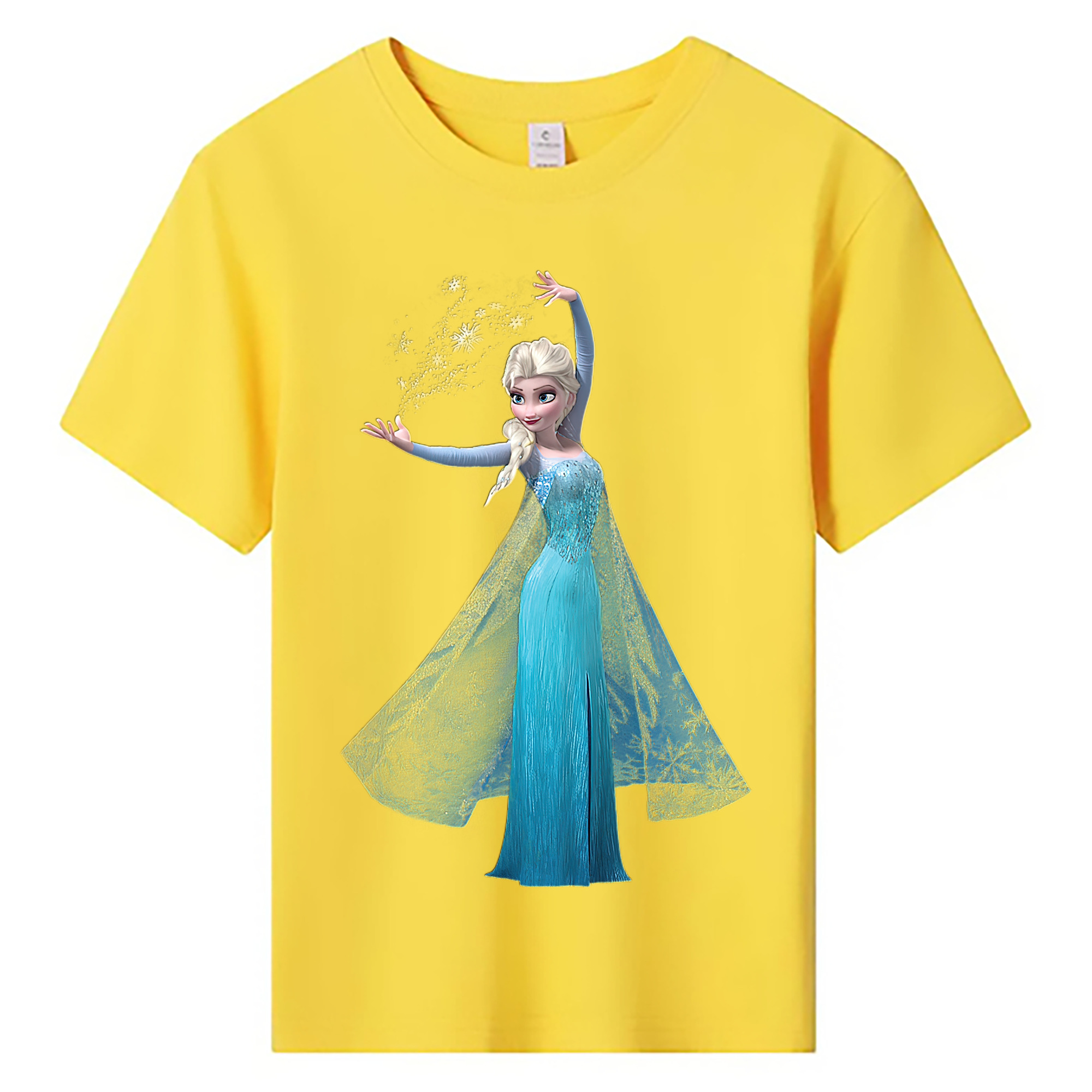 （画像用） アナと雪の女王 アンナ エルサ Frozen Anna Elsa 綿100％キッズTシャツ（フロントプリント）