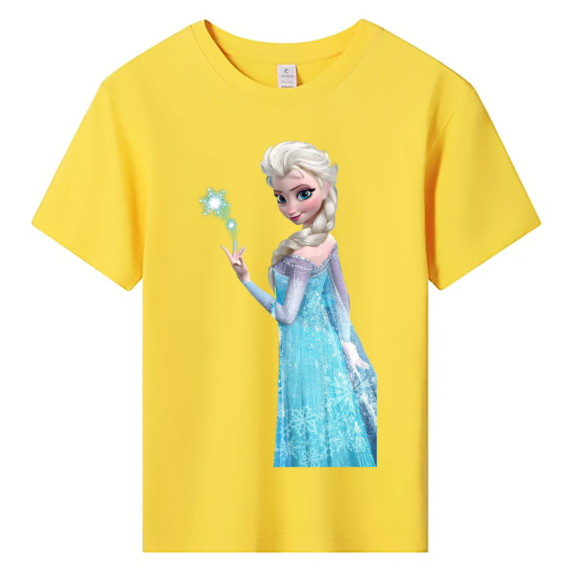 （画像用） アナと雪の女王 アンナ エルサ Frozen Anna Elsa 綿100％キッズTシャツ（フロントプリント）