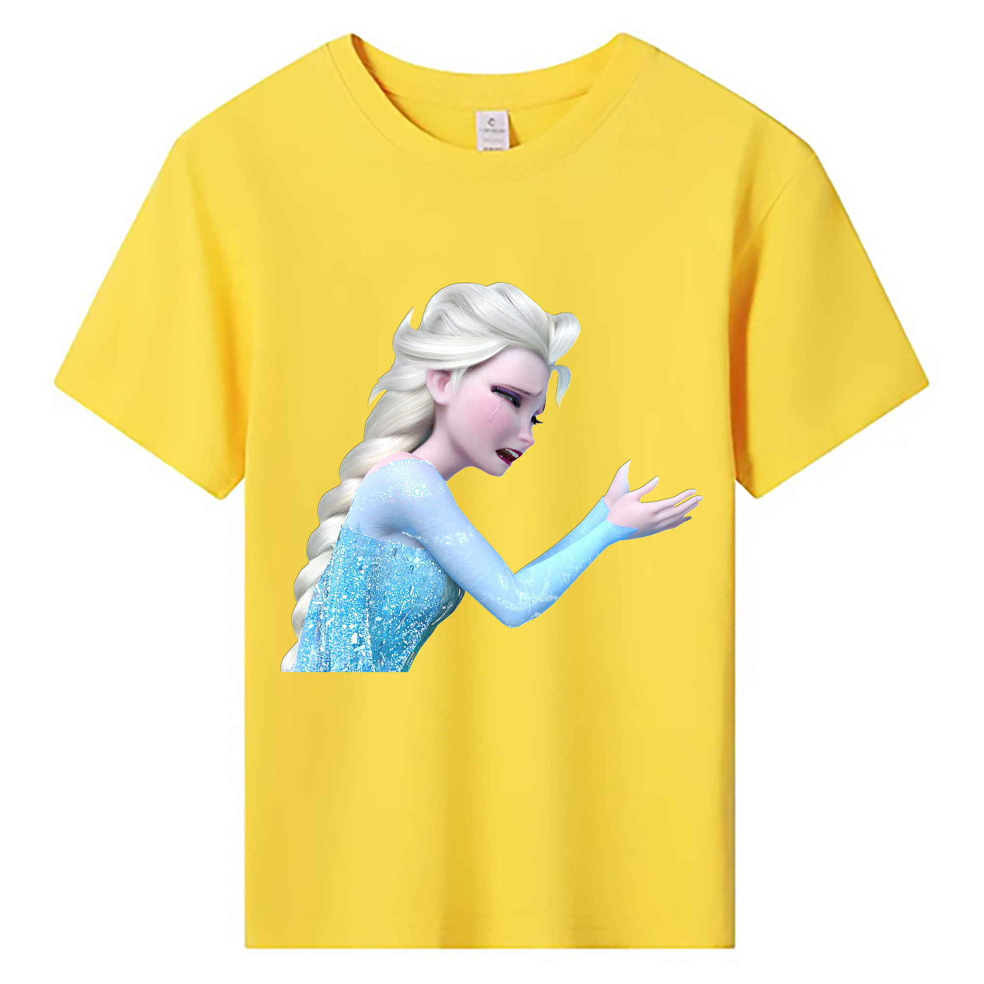 （画像用） アナと雪の女王 アンナ エルサ Frozen Anna Elsa 綿100％キッズTシャツ（フロントプリント）