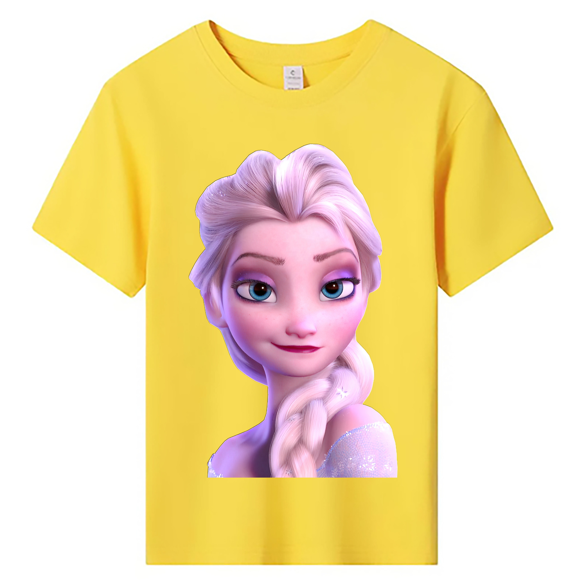（画像用） アナと雪の女王 アンナ エルサ Frozen Anna Elsa 綿100％キッズTシャツ（フロントプリント）