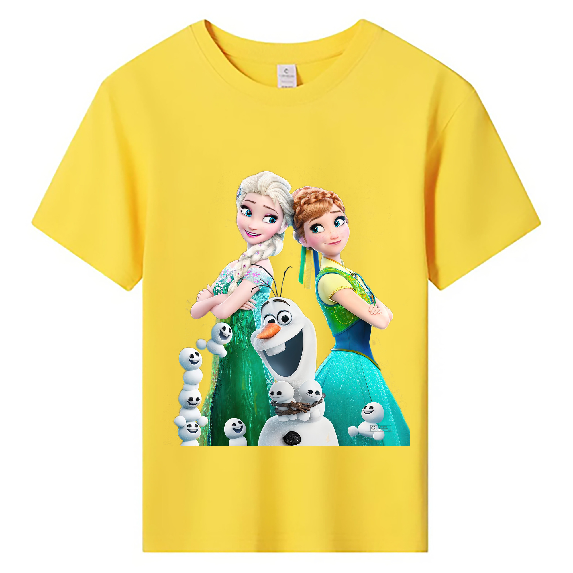 （画像用） アナと雪の女王 アンナ エルサ Frozen Anna Elsa 綿100％キッズTシャツ（フロントプリント）