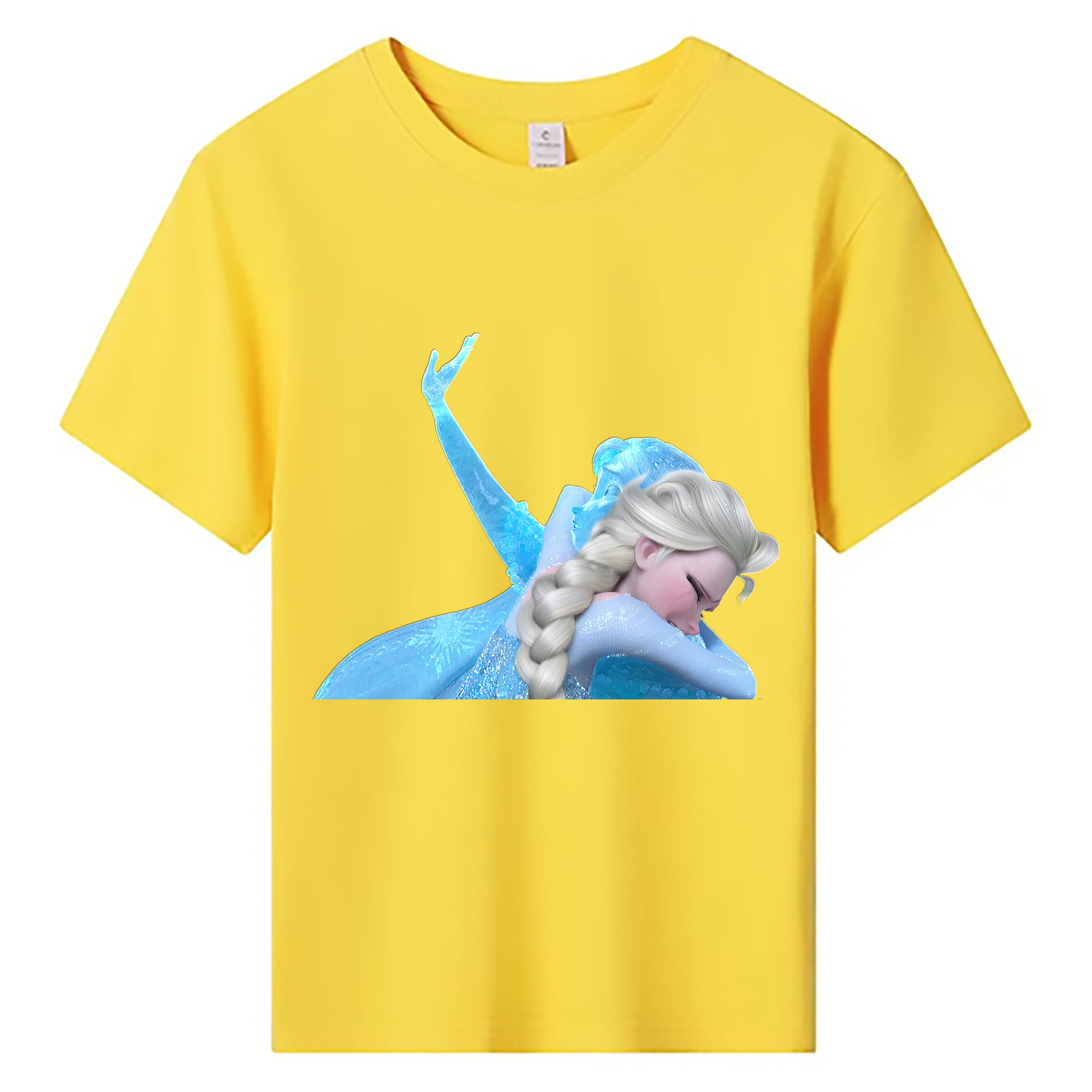 （画像用） アナと雪の女王 アンナ エルサ Frozen Anna Elsa 綿100％キッズTシャツ（フロントプリント）