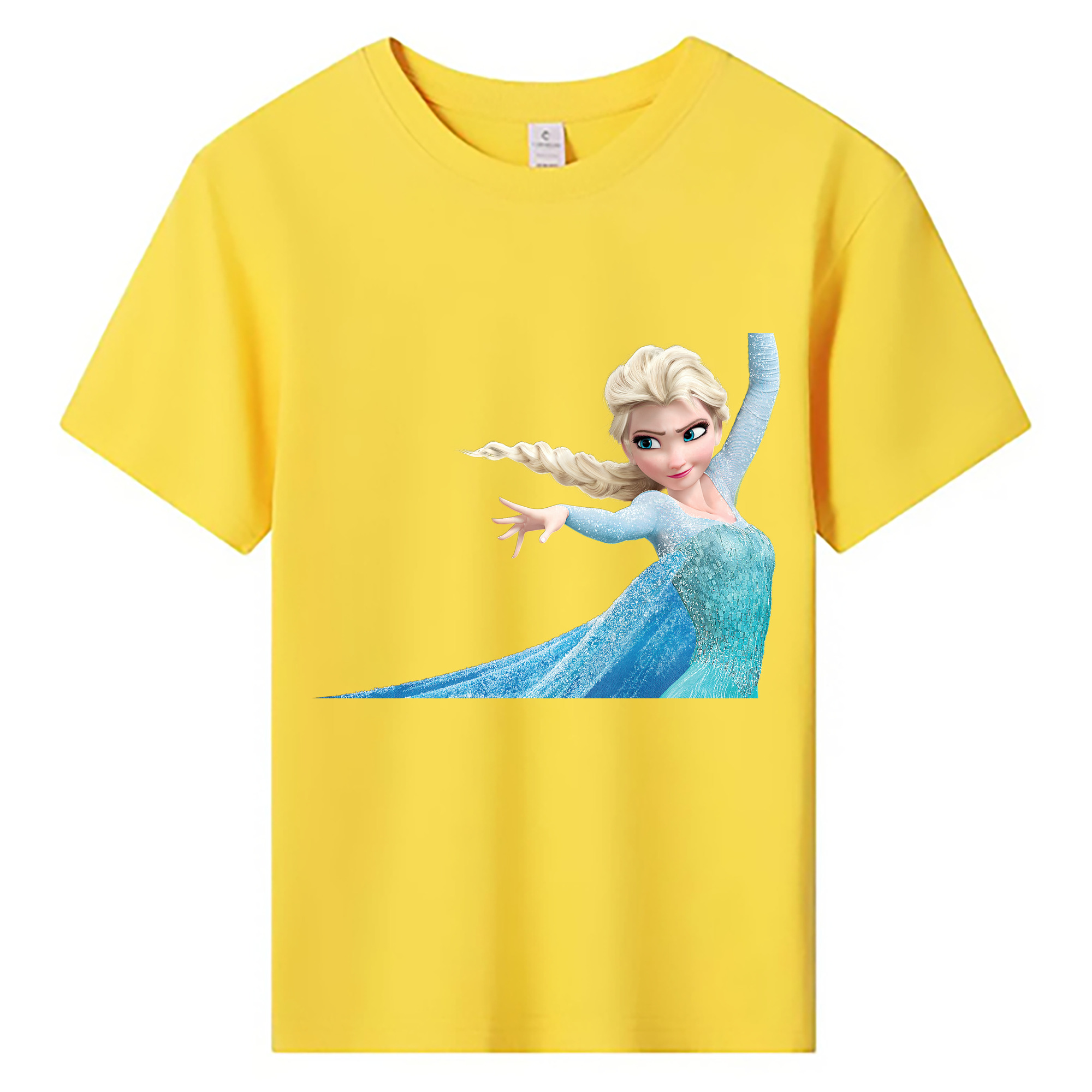 （画像用） アナと雪の女王 アンナ エルサ Frozen Anna Elsa 綿100％キッズTシャツ（フロントプリント）