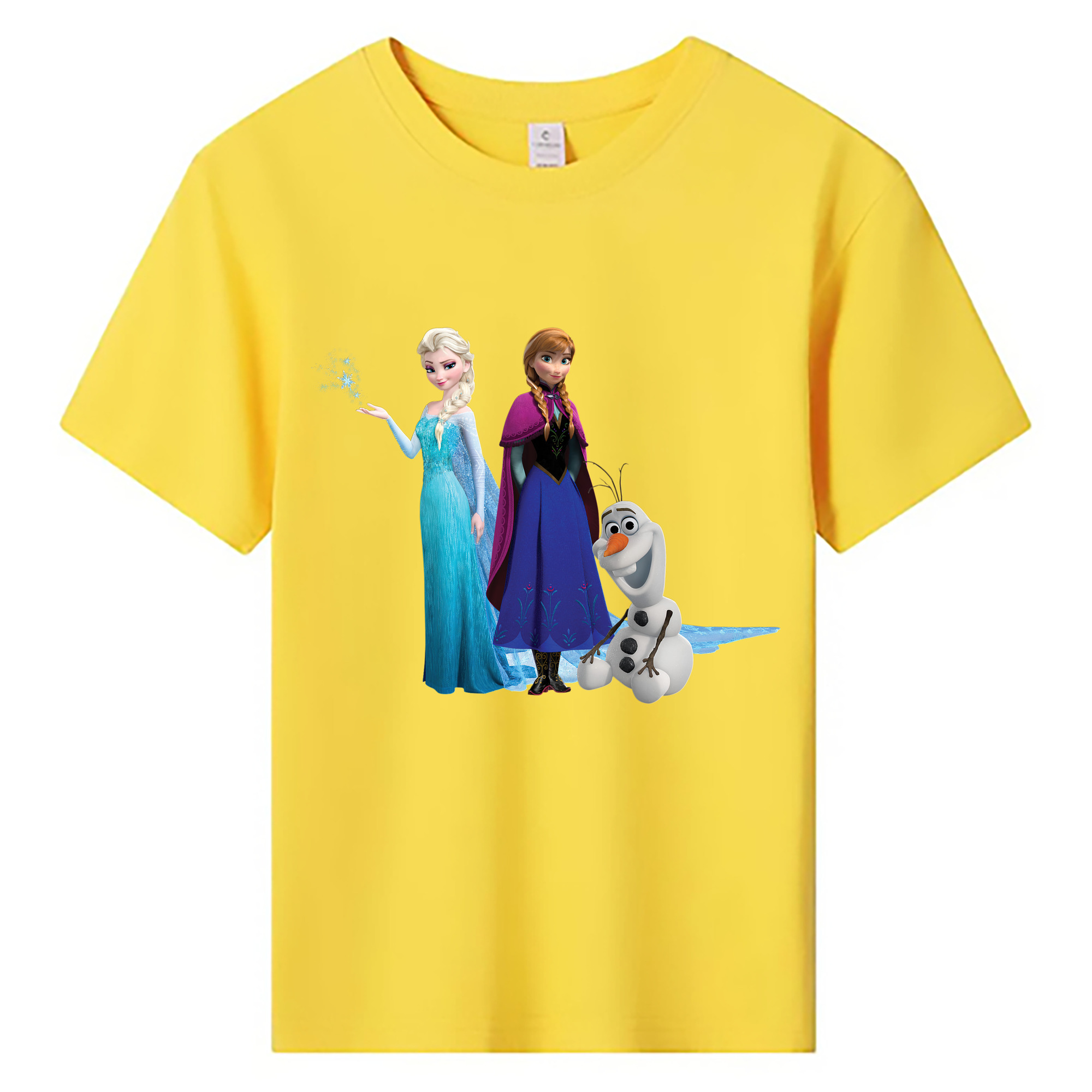 （画像用） アナと雪の女王 アンナ エルサ Frozen Anna Elsa 綿100％キッズTシャツ（フロントプリント）