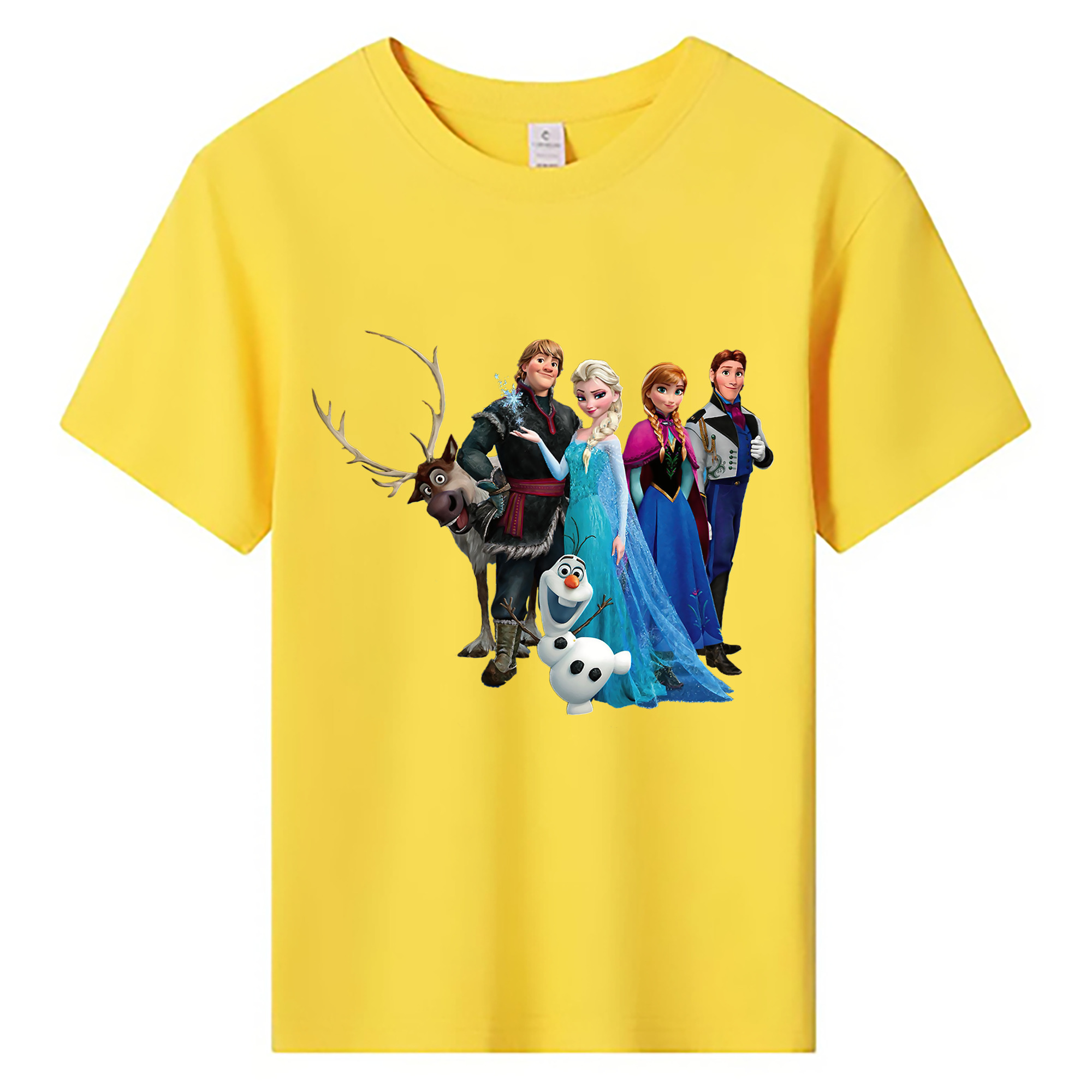 （画像用） アナと雪の女王 アンナ エルサ Frozen Anna Elsa 綿100％キッズTシャツ（フロントプリント）