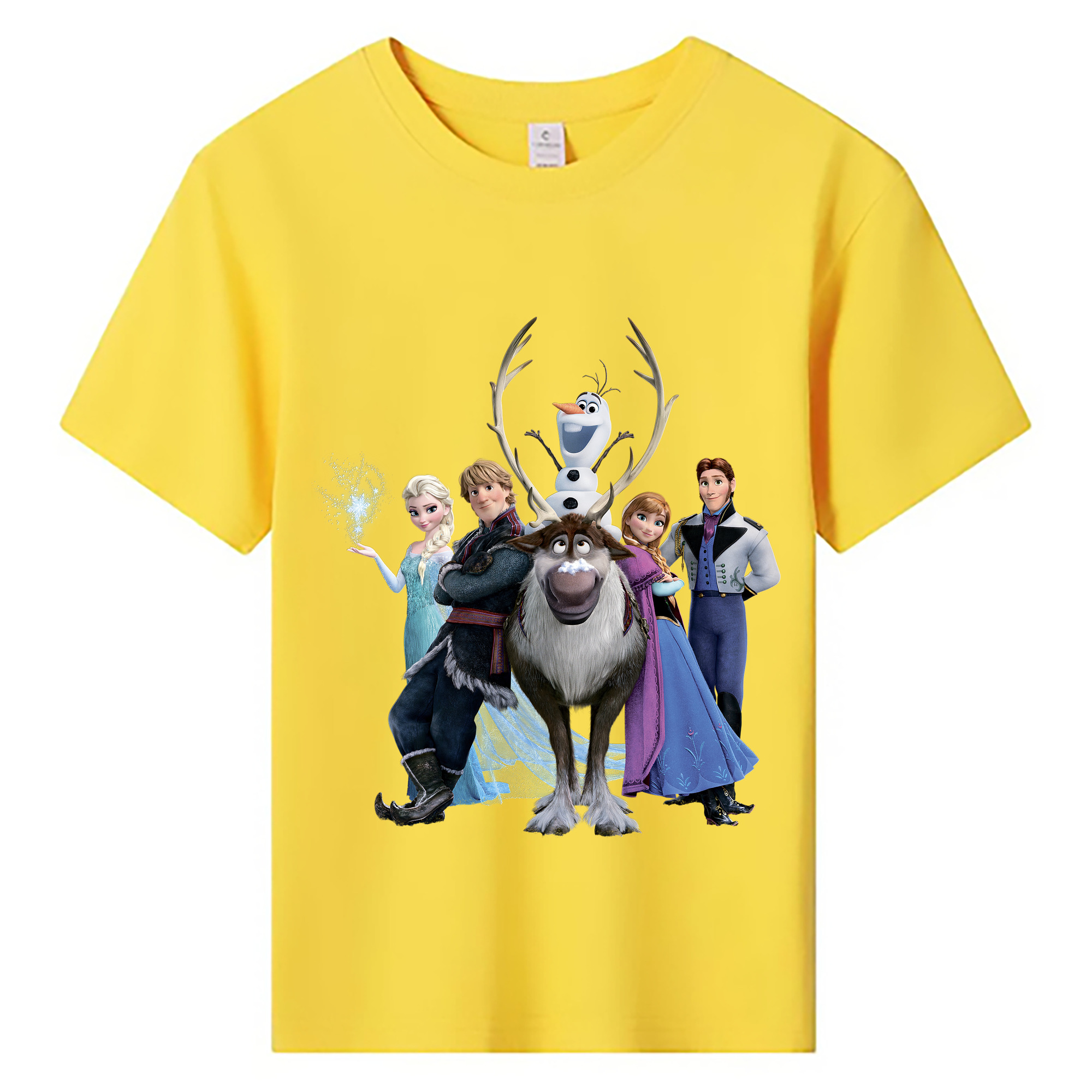 （画像用） アナと雪の女王 アンナ エルサ Frozen Anna Elsa 綿100％キッズTシャツ（フロントプリント）