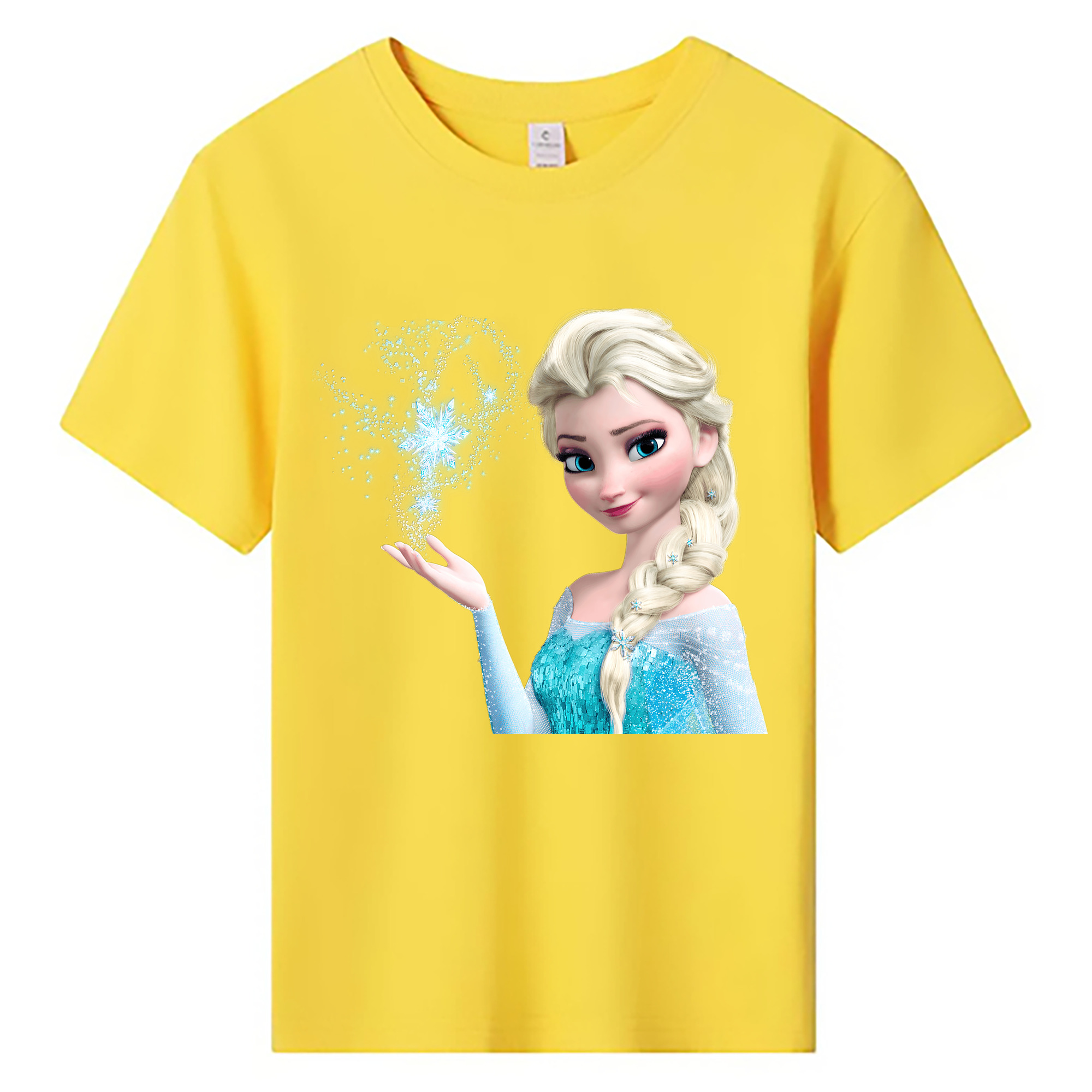 （画像用） アナと雪の女王 アンナ エルサ Frozen Anna Elsa 綿100％キッズTシャツ（フロントプリント）