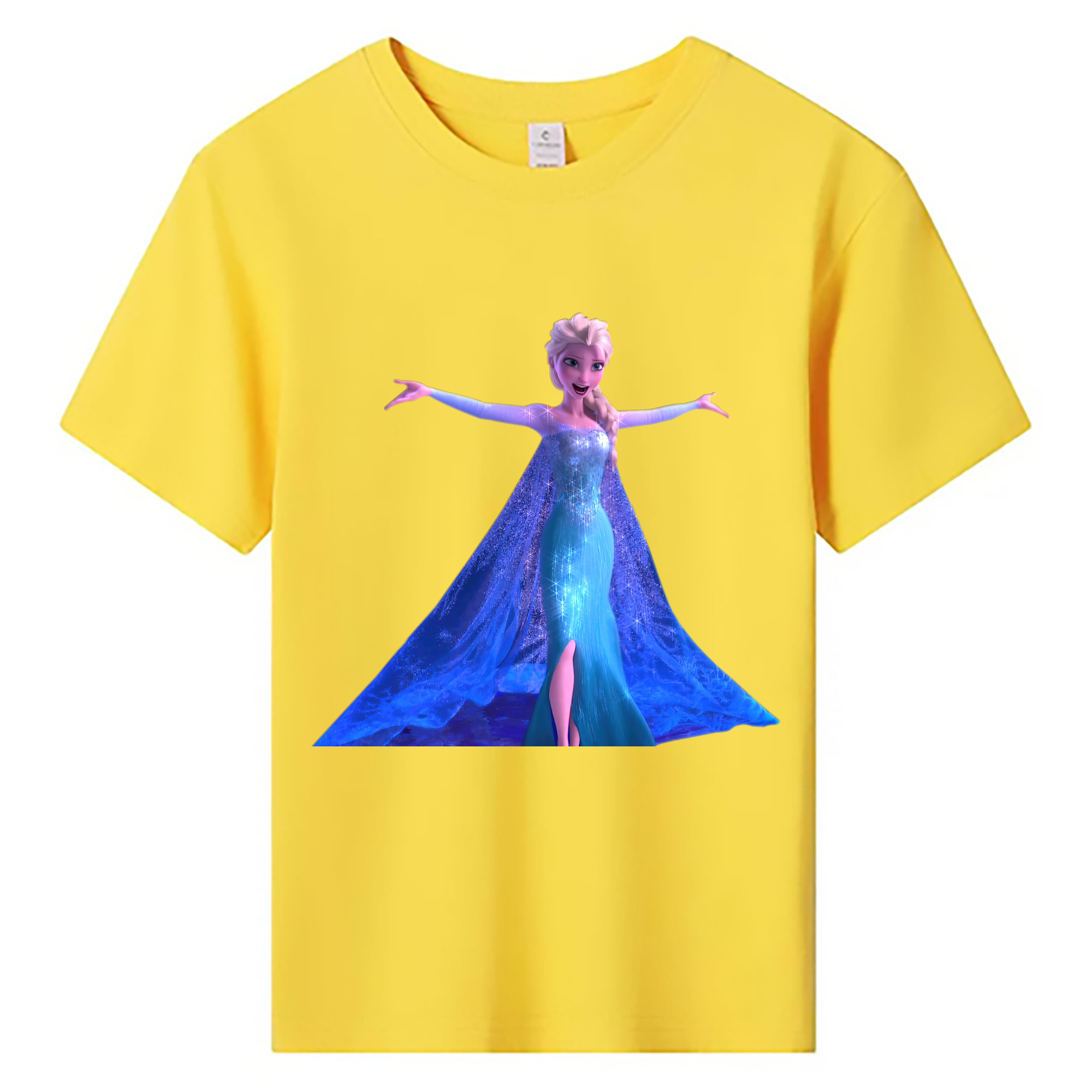 （画像用） アナと雪の女王 アンナ エルサ Frozen Anna Elsa 綿100％キッズTシャツ（フロントプリント）