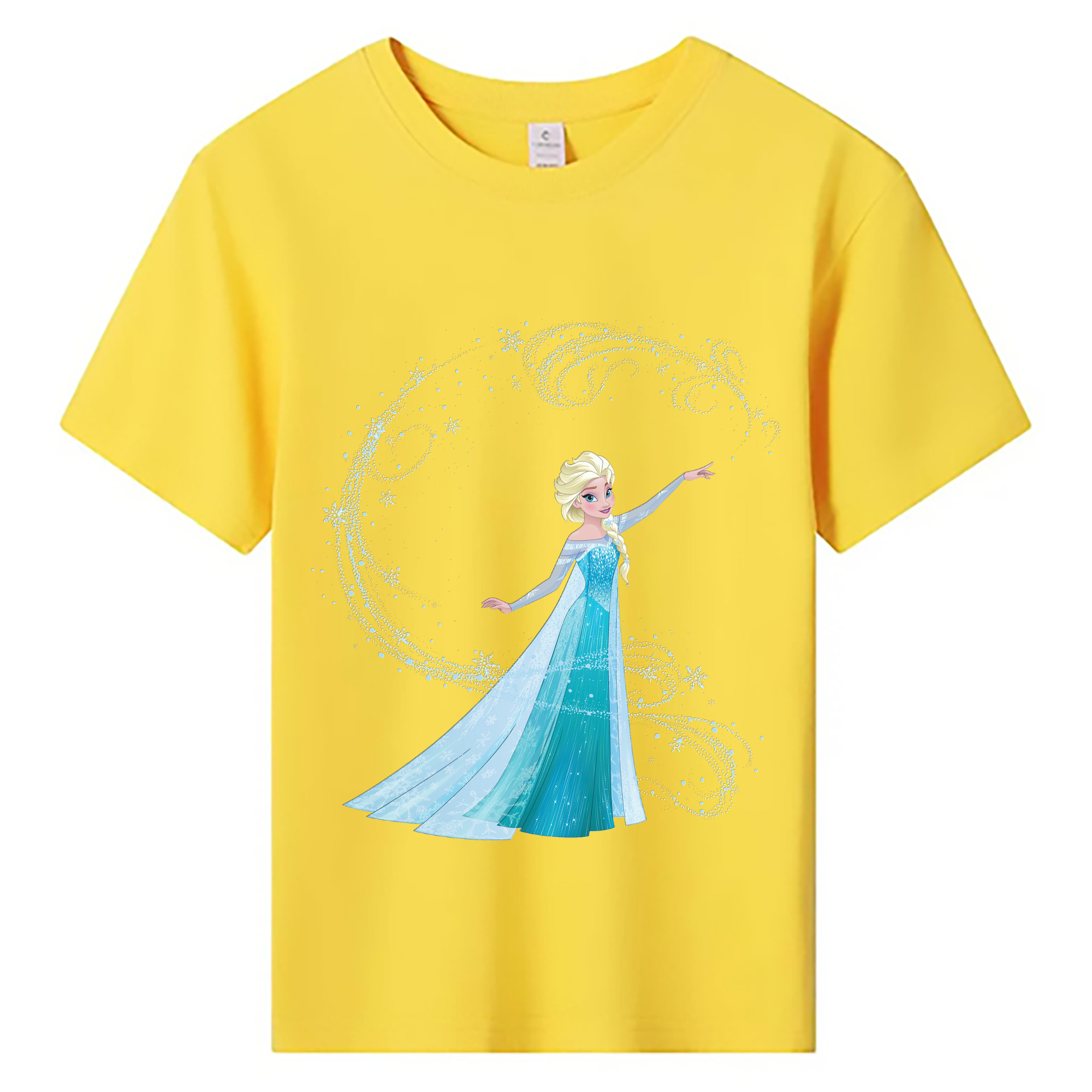 （画像用） アナと雪の女王 アンナ エルサ Frozen Anna Elsa 綿100％キッズTシャツ（フロントプリント）