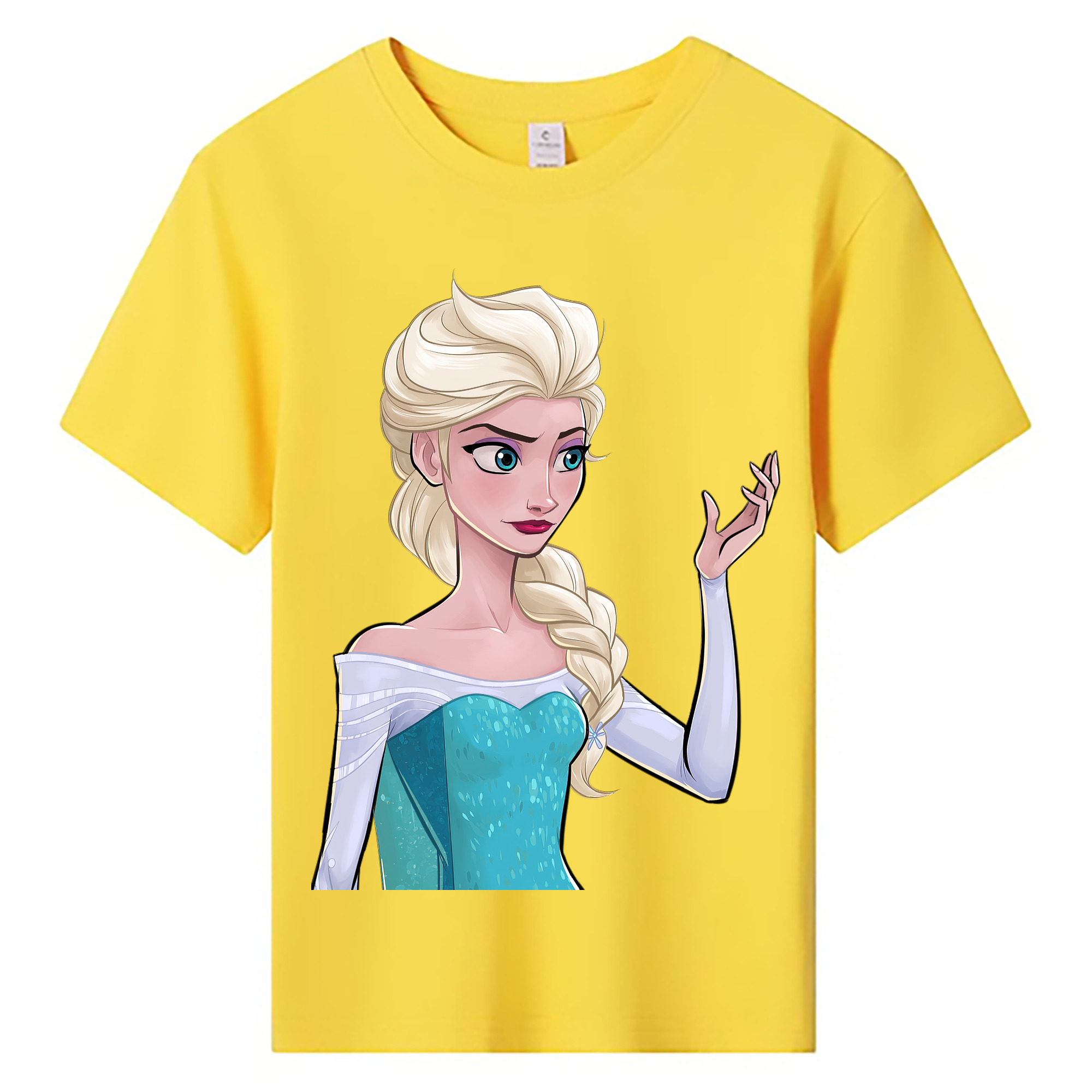 （画像用） アナと雪の女王 アンナ エルサ Frozen Anna Elsa 綿100％キッズTシャツ（フロントプリント）