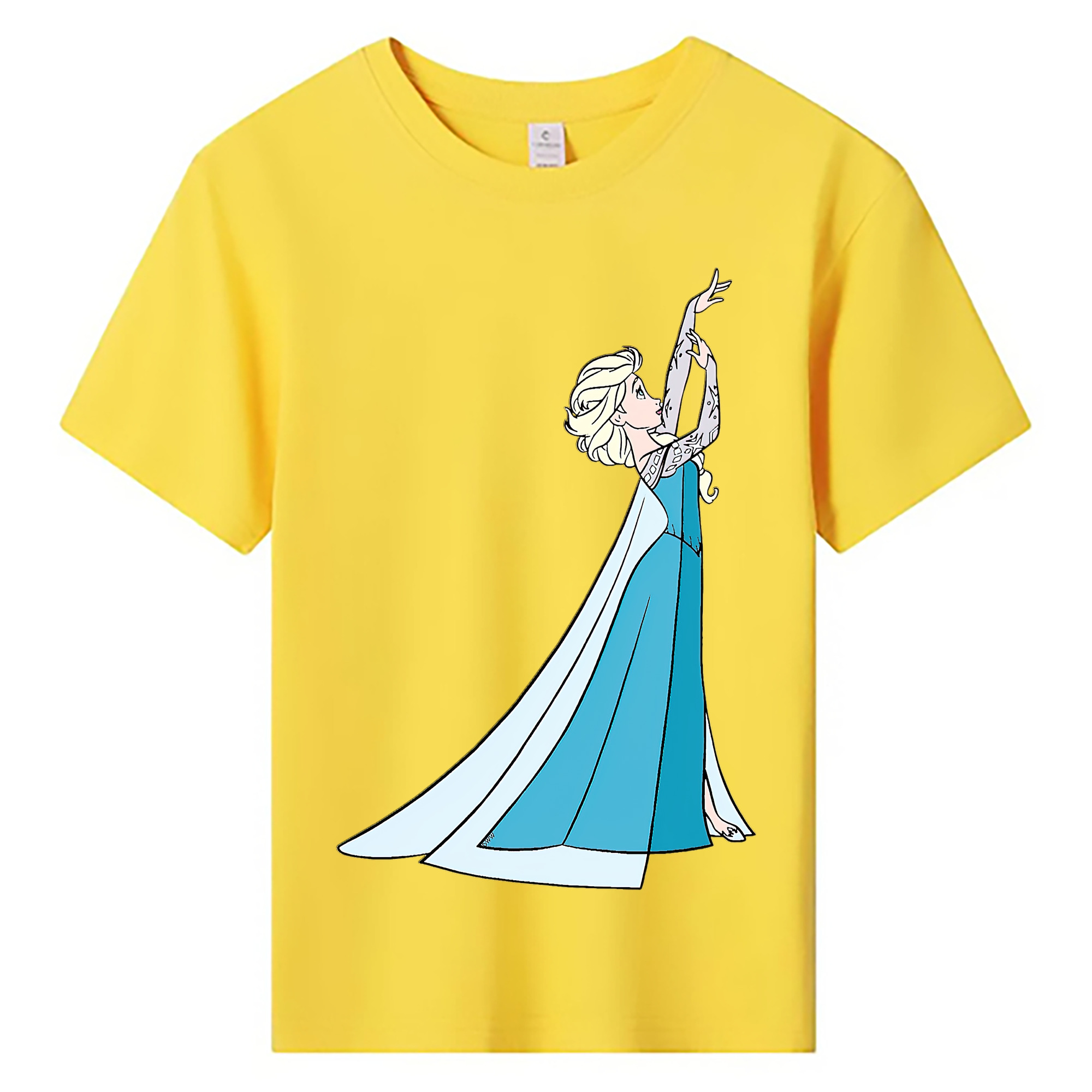 （画像用） アナと雪の女王 アンナ エルサ Frozen Anna Elsa 綿100％キッズTシャツ（フロントプリント）