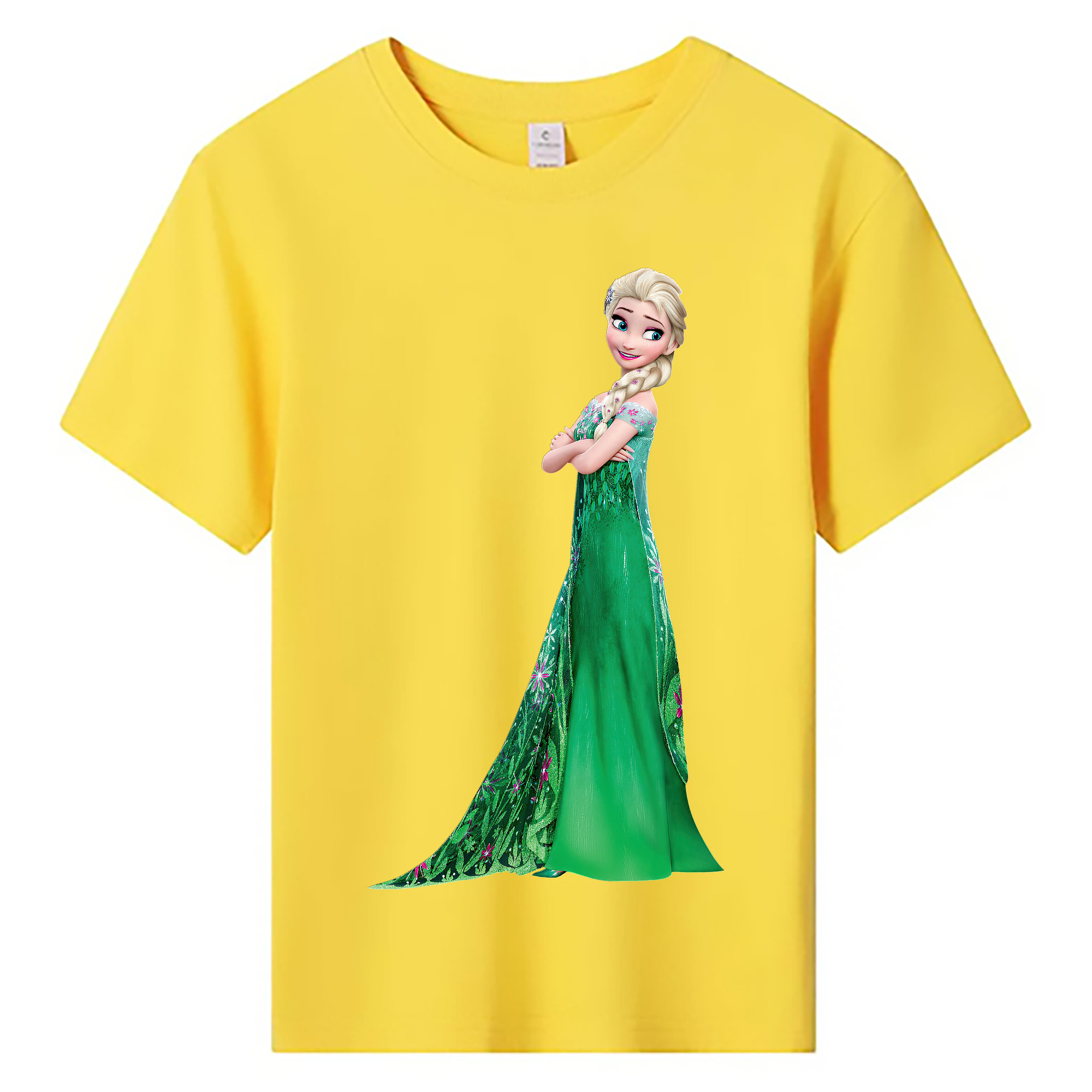 （画像用） アナと雪の女王 アンナ エルサ Frozen Anna Elsa 綿100％キッズTシャツ（フロントプリント）