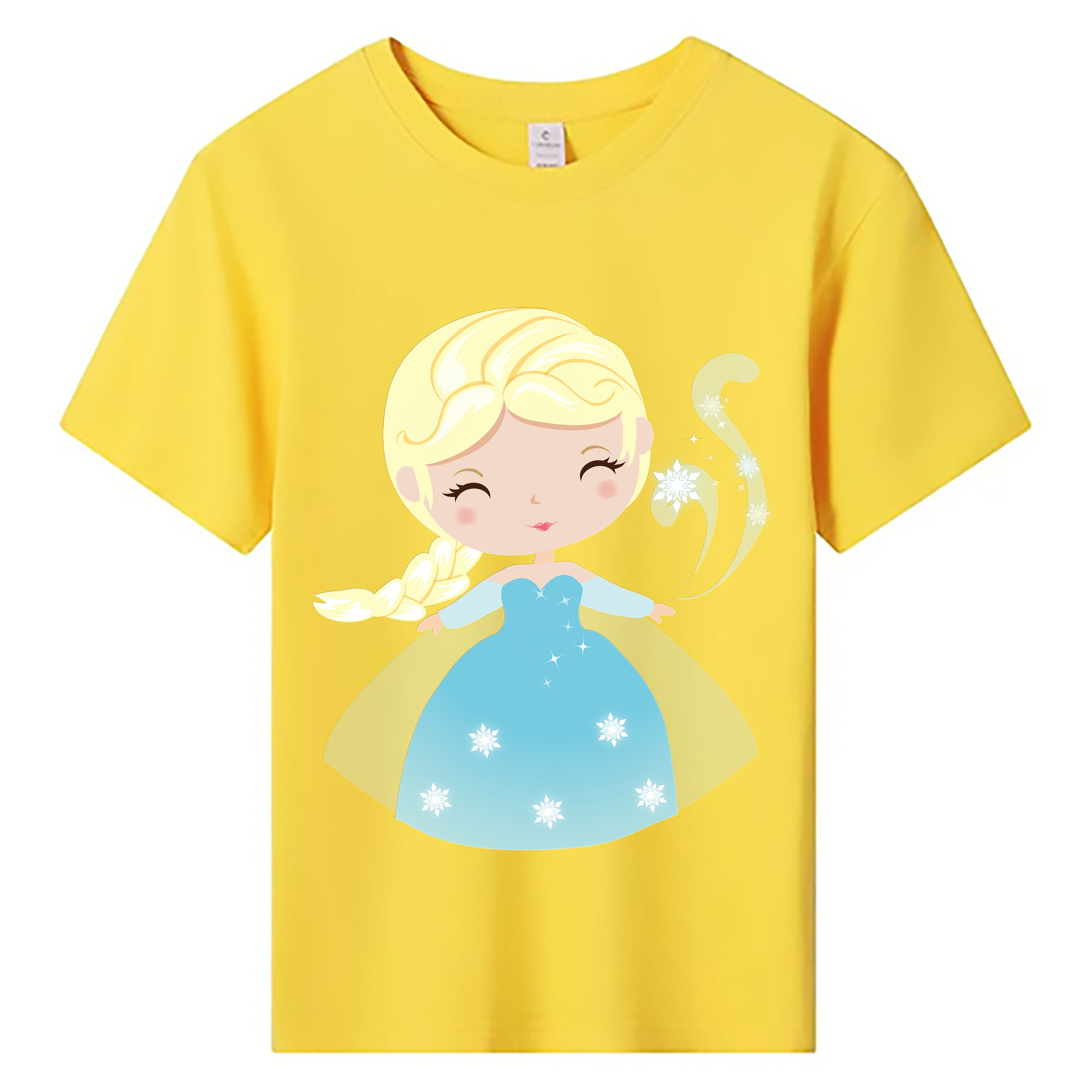 （画像用） アナと雪の女王 アンナ エルサ Frozen Anna Elsa 綿100％キッズTシャツ（フロントプリント）