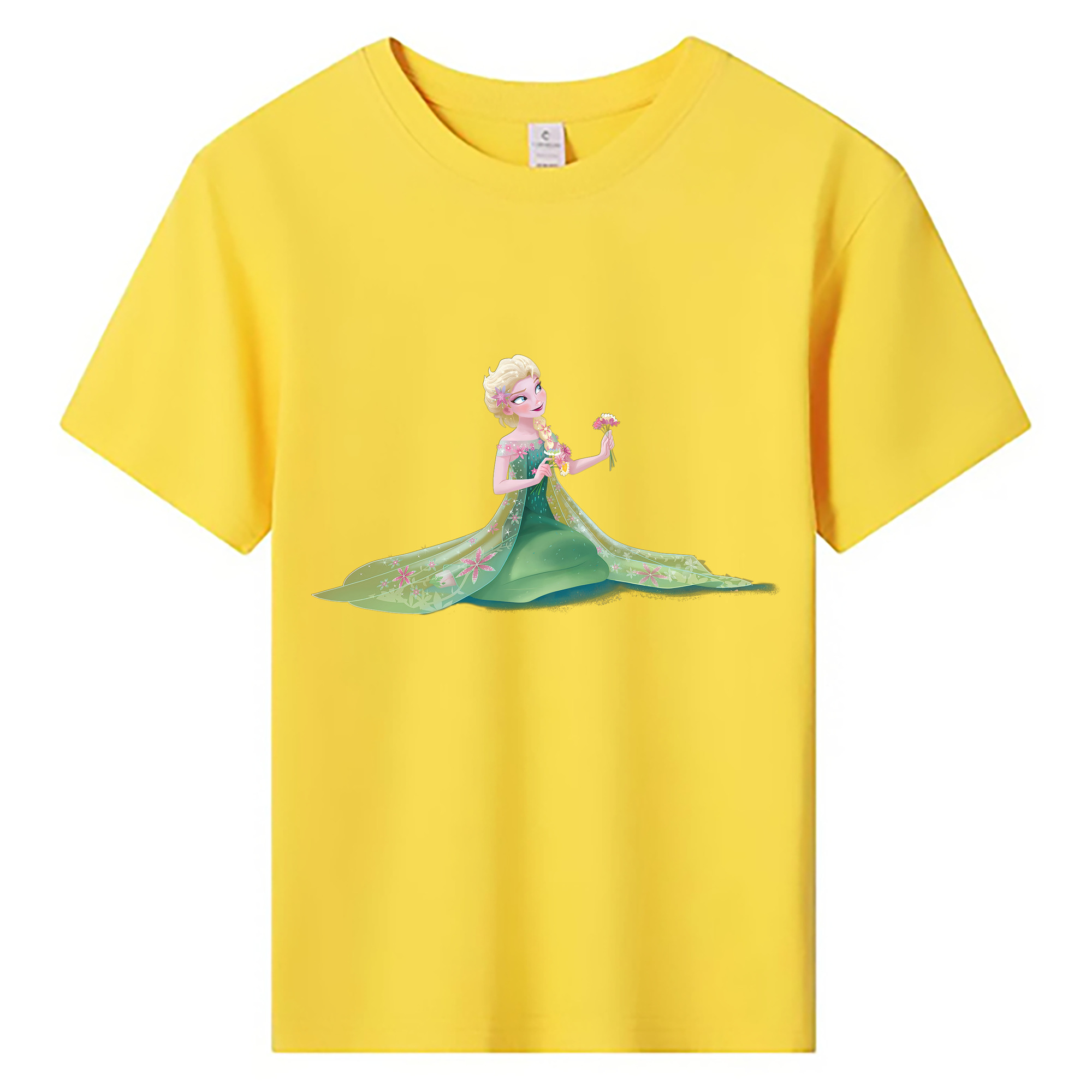 （画像用） アナと雪の女王 アンナ エルサ Frozen Anna Elsa 綿100％キッズTシャツ（フロントプリント）