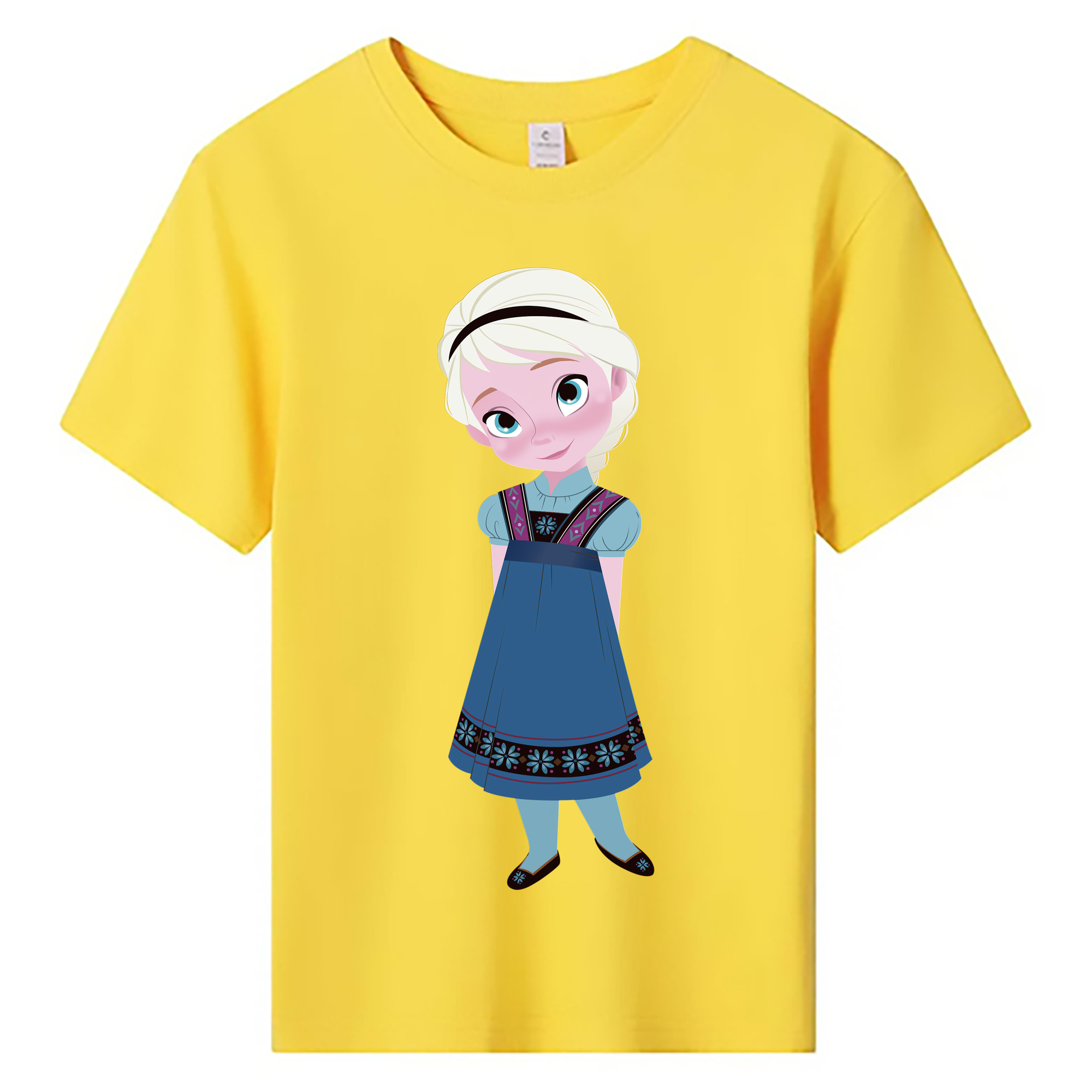 （画像用） アナと雪の女王 アンナ エルサ Frozen Anna Elsa 綿100％キッズTシャツ（フロントプリント）